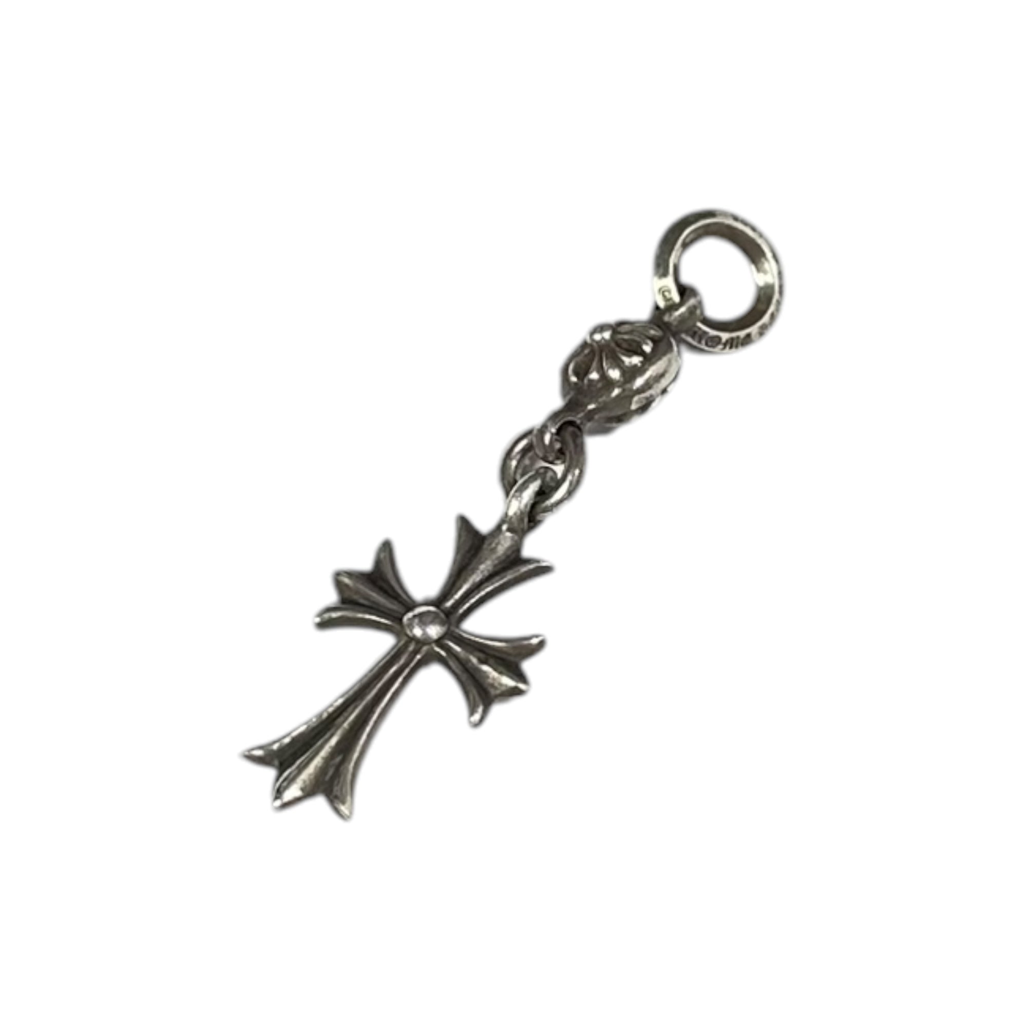 CHROME HEARTS(クロムハーツ) 1 Ball Tiny CH Cross Charm ＆ Ball Chain 1ボール タイニー CH クロス チャーム ボール チェーン ネックレス シルバー