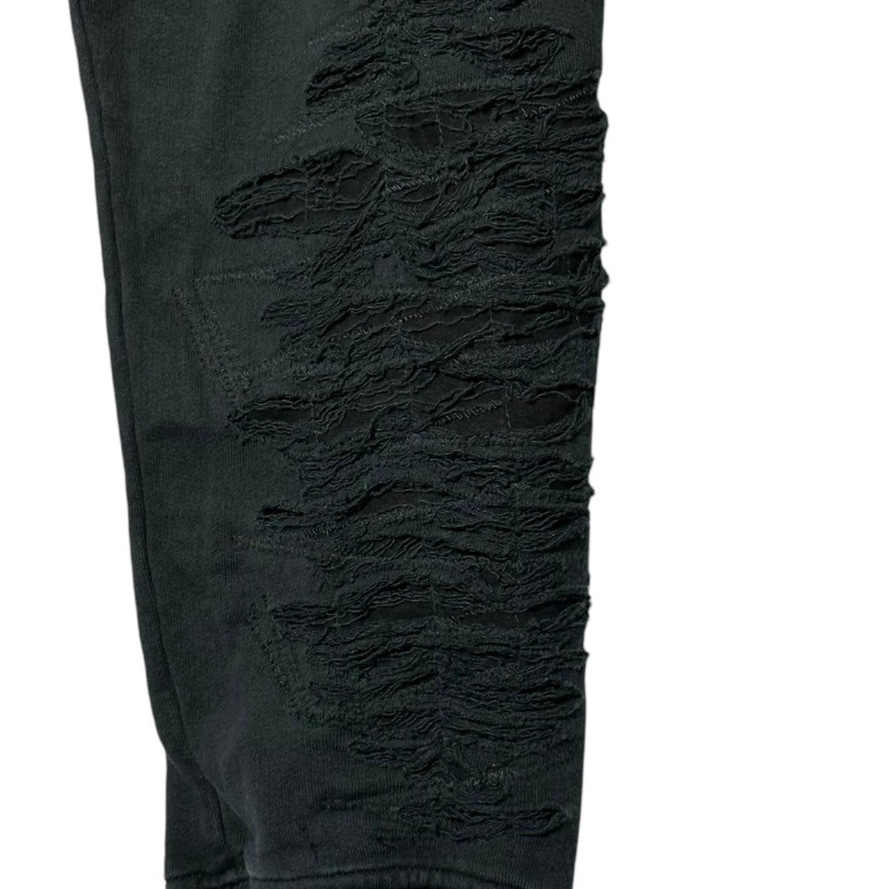 MM6 Maison Margiela(エムエムシックス) 24AW Unbrushed Jersey Sweatshirt 'Black' デストロイ 加工 オーバーサイズ スウェット SH2GU0010 L ブラック クルーネック ダメージ 加工