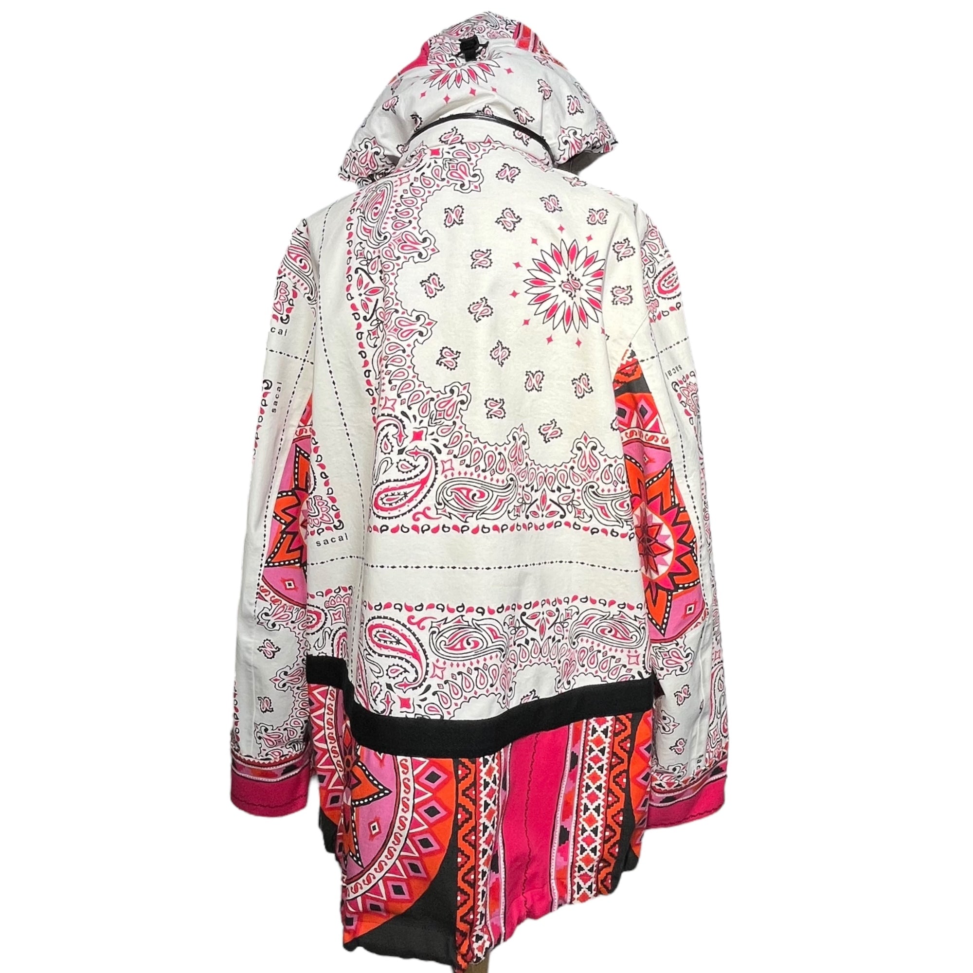 sacai(サカイ) 22SS Bandana Print Paisley Mountain Hood Jacket バンダナプリント ペイズリー マウンテン フード ジャケット ブルゾン 22-02686M 2(M) ホワイト×ピンク