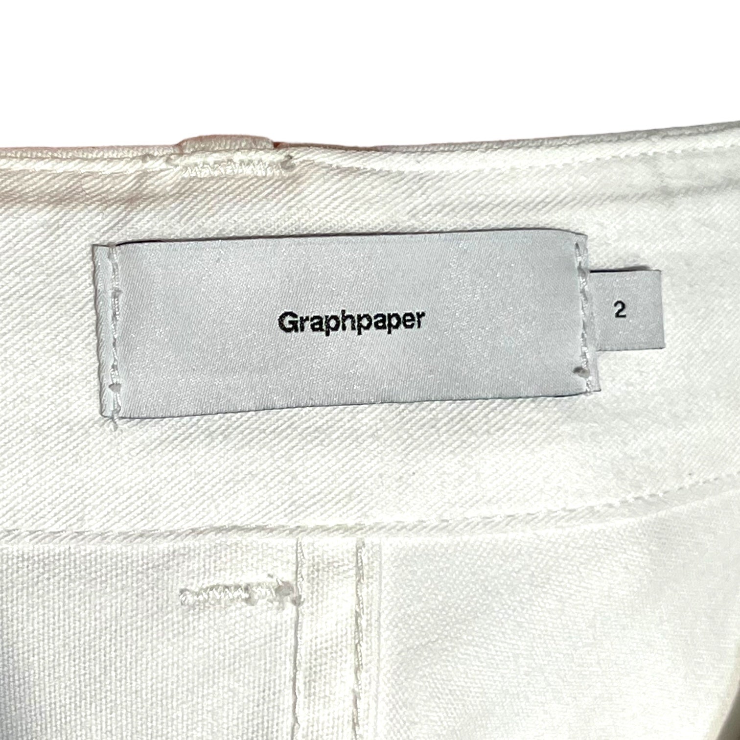 Graphpaper(グラフペーパー) Cotton baker trousers コットン ベイカー トラウザー 2 ホワイト パンツ スラックス