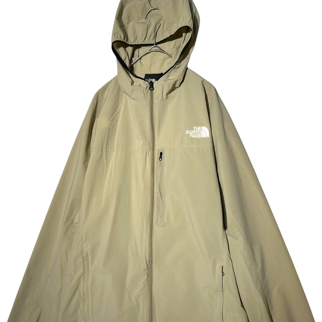 THE NORTH FACE(ノースフェイス) Mountain Softshell Hoodie マウンテン ソフト シェル フーディ NP21703 XL ベージュ パーカー ナイロン ジャケット アウトドア