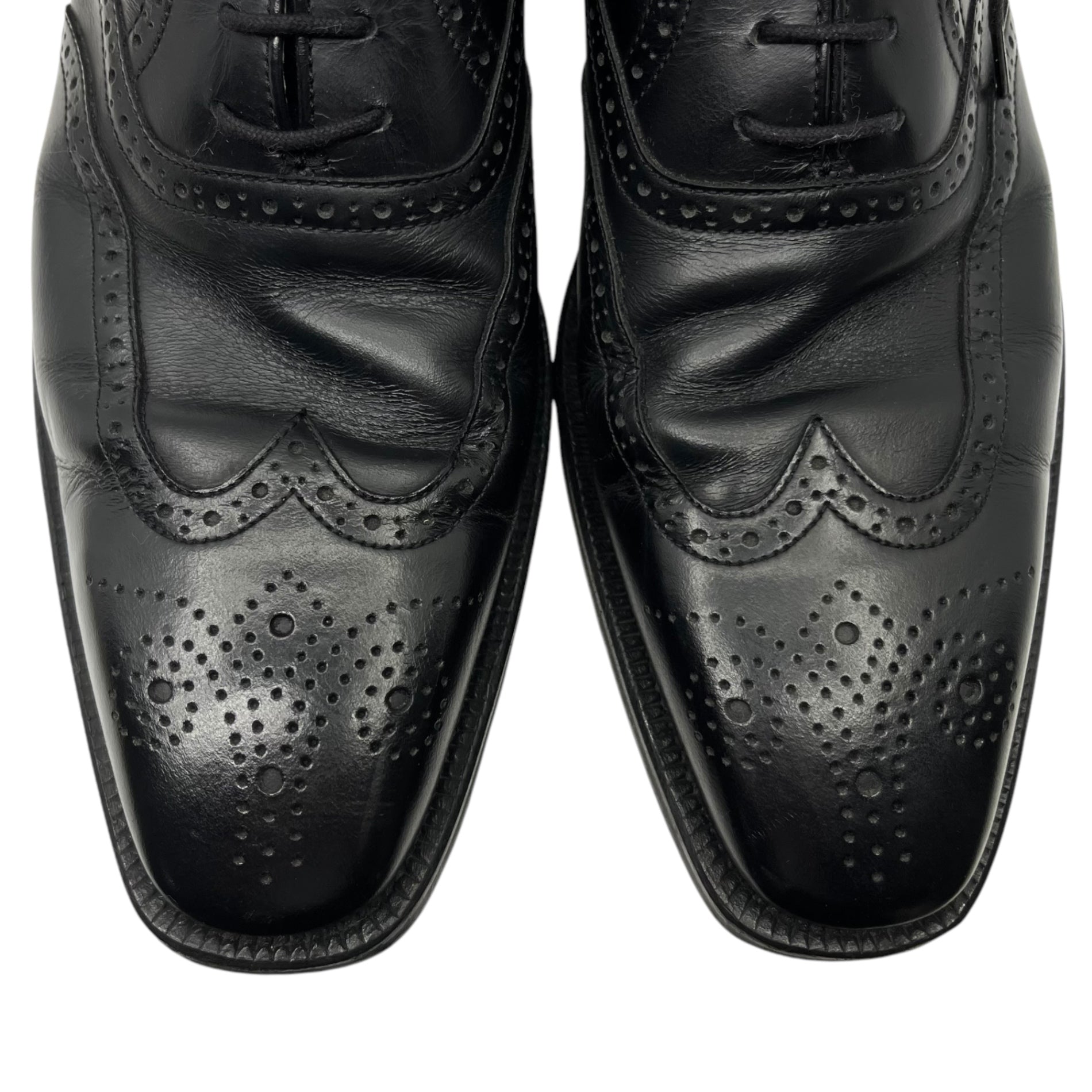 BURBERRY BLACK LABEL(バーバリーブラックレーベル) Wingtip chukka side gore boots ウィング チップ サイドゴア ブーツ SY3017 26cm ブラック