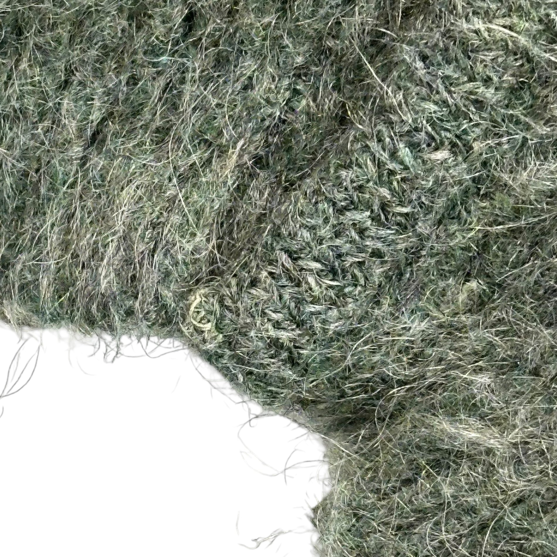 BRENT(ブレント) 60's Shaggy Mohair Cardigan シャギー モヘア カーディガン L グレーグリーン 60年代 貝ボタン ヴィンテージ 毛足長