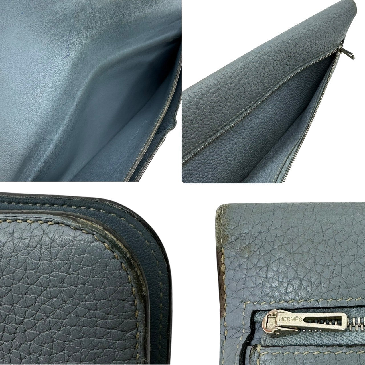 HERMES(エルメス) Dogon Long Togo ドゴン ロング トゴ □P 27NM ブルージーン 長財布 レザー