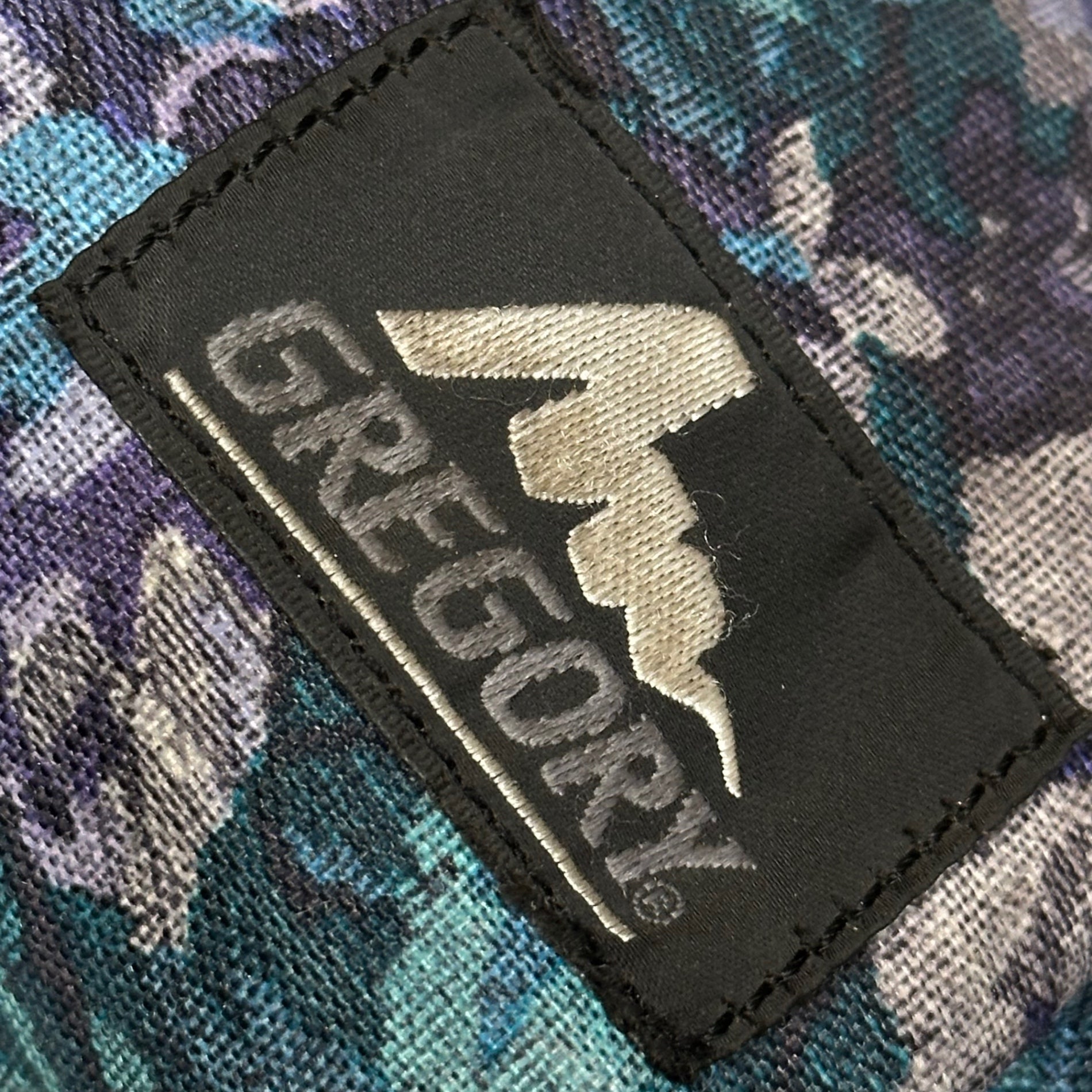 GREGORY(グレゴリー) CLASSIC BELT POUCH - BLUE TAPESTRY クラシック ベルト ポーチ ブルー タペストリー M グリーン×パープル 旧タグ