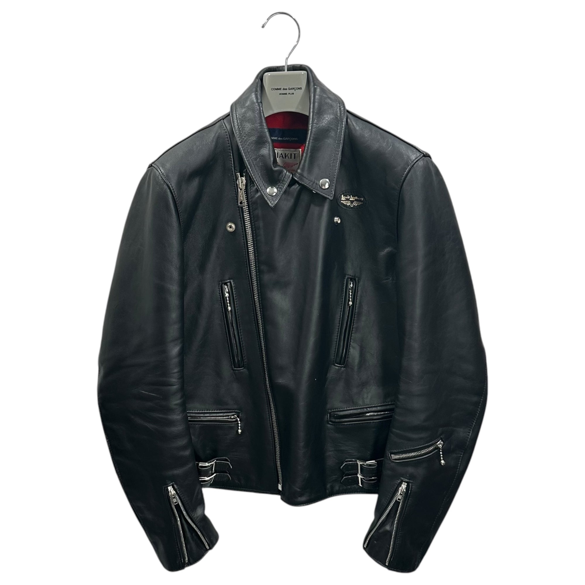 BLACK COMME des GARCONS　ライダースジャケット　ポリ縮 COMME des GARCONS×LEWIS Leathers(コムデギャルソン×ルイスレザー