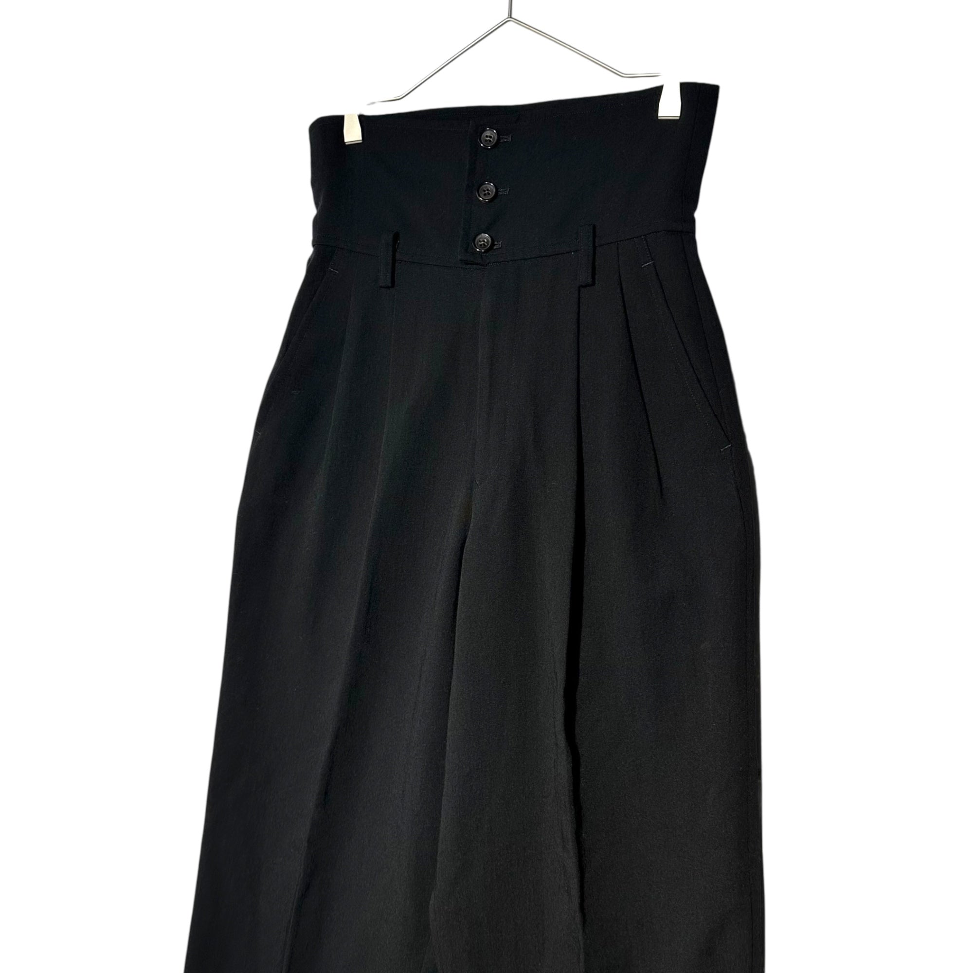 COMME des GARCONS(コムデギャルソン) 80's Vintage 3-Button High-Waisted Wool Slacks ヴィンテージ 3ボタン ハイウエスト ウール スラックス GP-05017M M ブラック AD表記無し 川久保玲 本人期