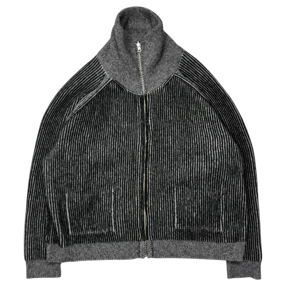 Name.(ネーム) 2025AW REVERSIBLE WOOL DRIVERS KNIT リバーシブル ウール ドライバーズ ニット NMKN-009 2 ブラック×グレー