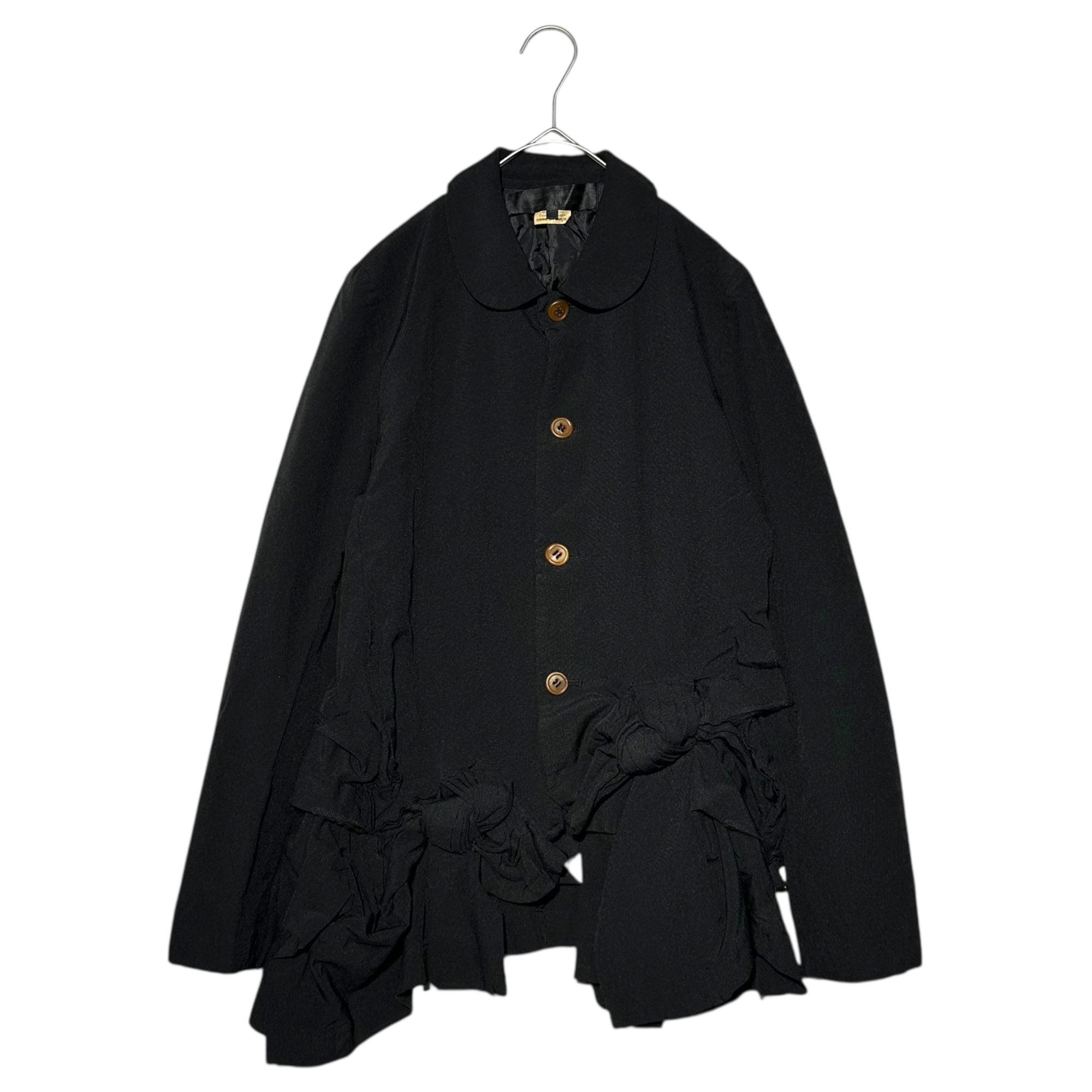 COMME des GARCONS COMME des GARCONS(コムデギャルソンコムデギャルソン) 13AW Round Collar Polyester Ribbon Decorated Jacket 丸襟 ポリエステル リボン 装飾 ジャケット RL-J029 M ブラック AD2013