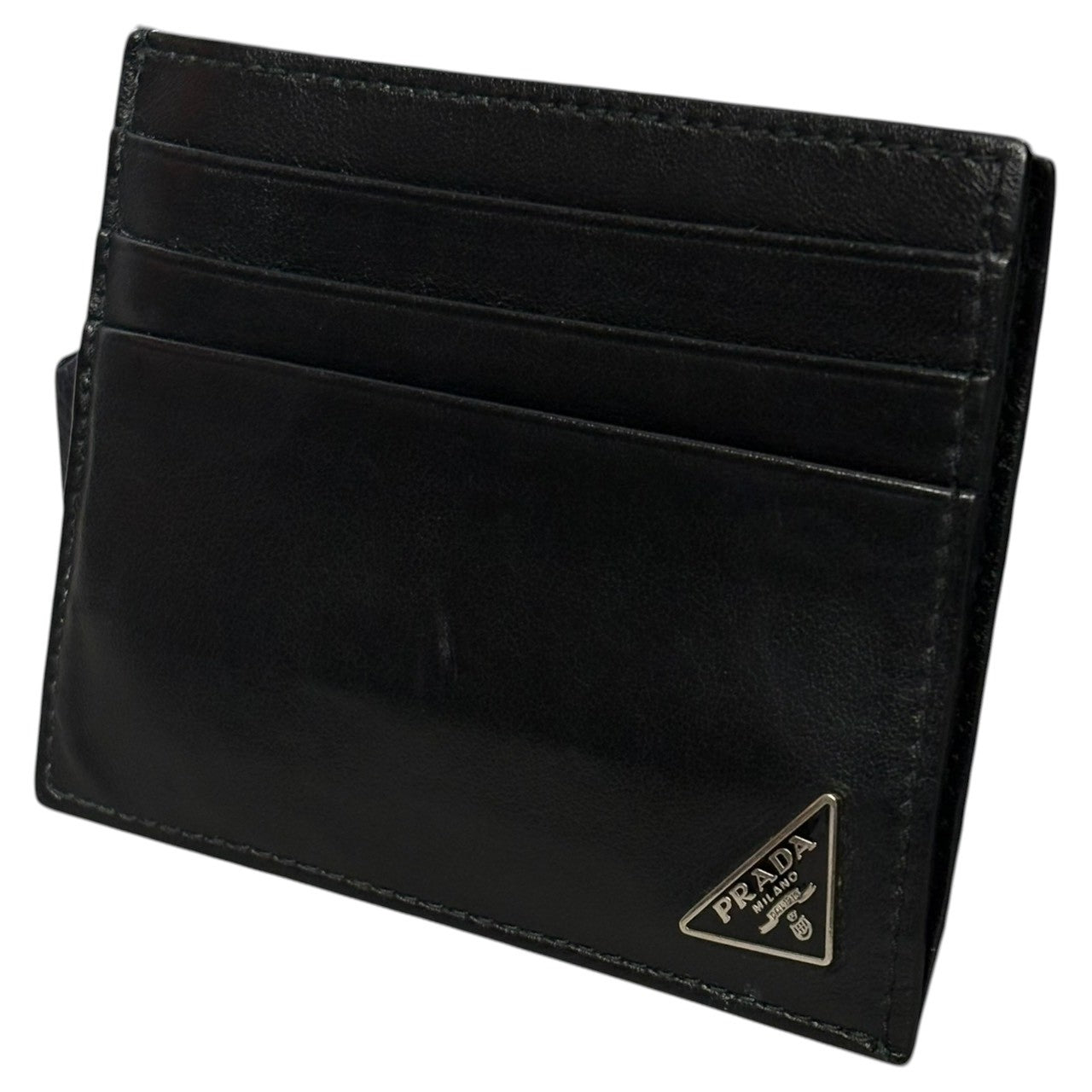 こぴよ！格安！PRADAプラダ/トライアングルロゴケース PRADA(プラダ) Triangle Logo Leather Card Case トライアングル ロゴ