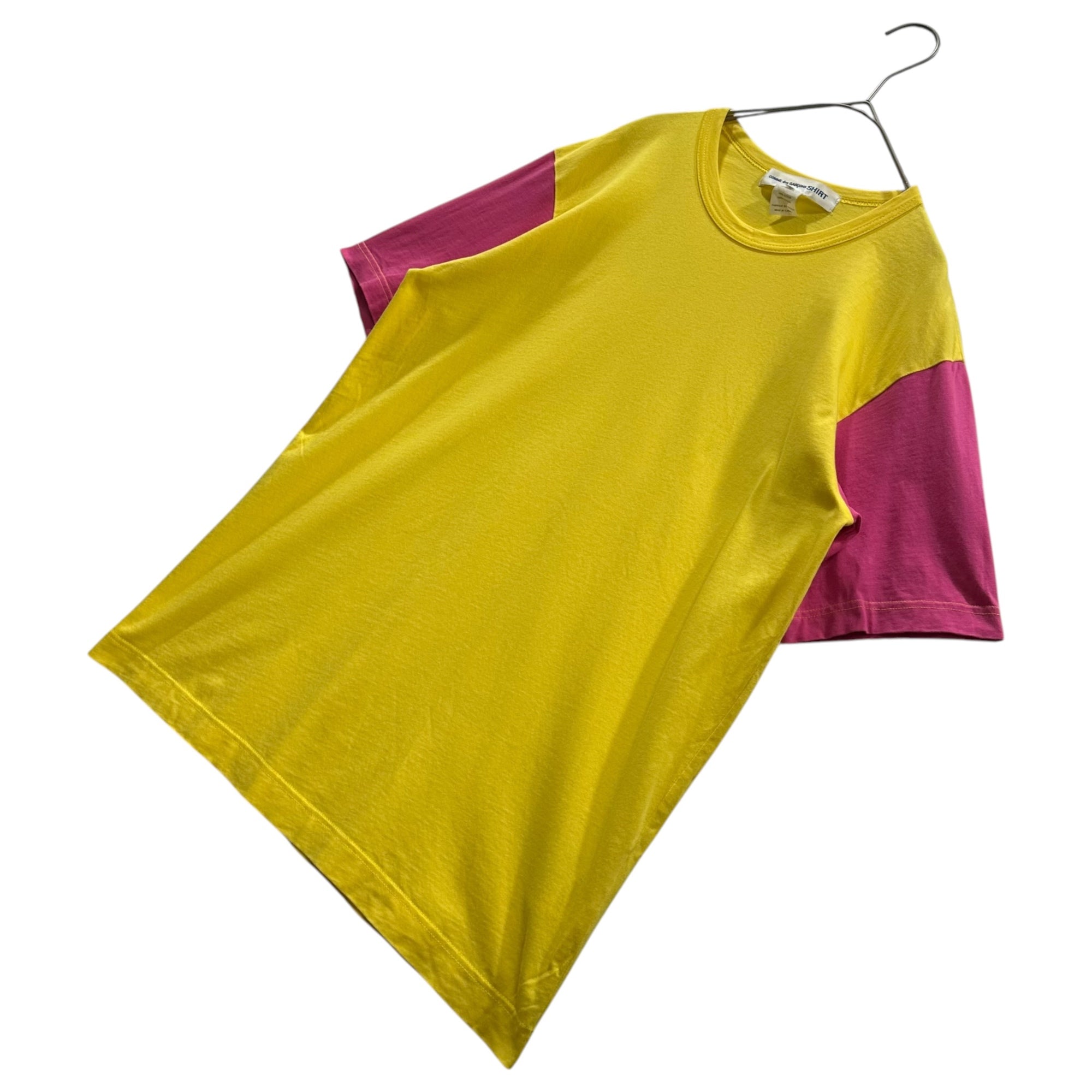 COMME des GARCONS SHIRT(コムデギャルソンシャツ) Two-Tone S/S T-Shirt バイカラー 半袖 Tシャツ S23120 M イエロー