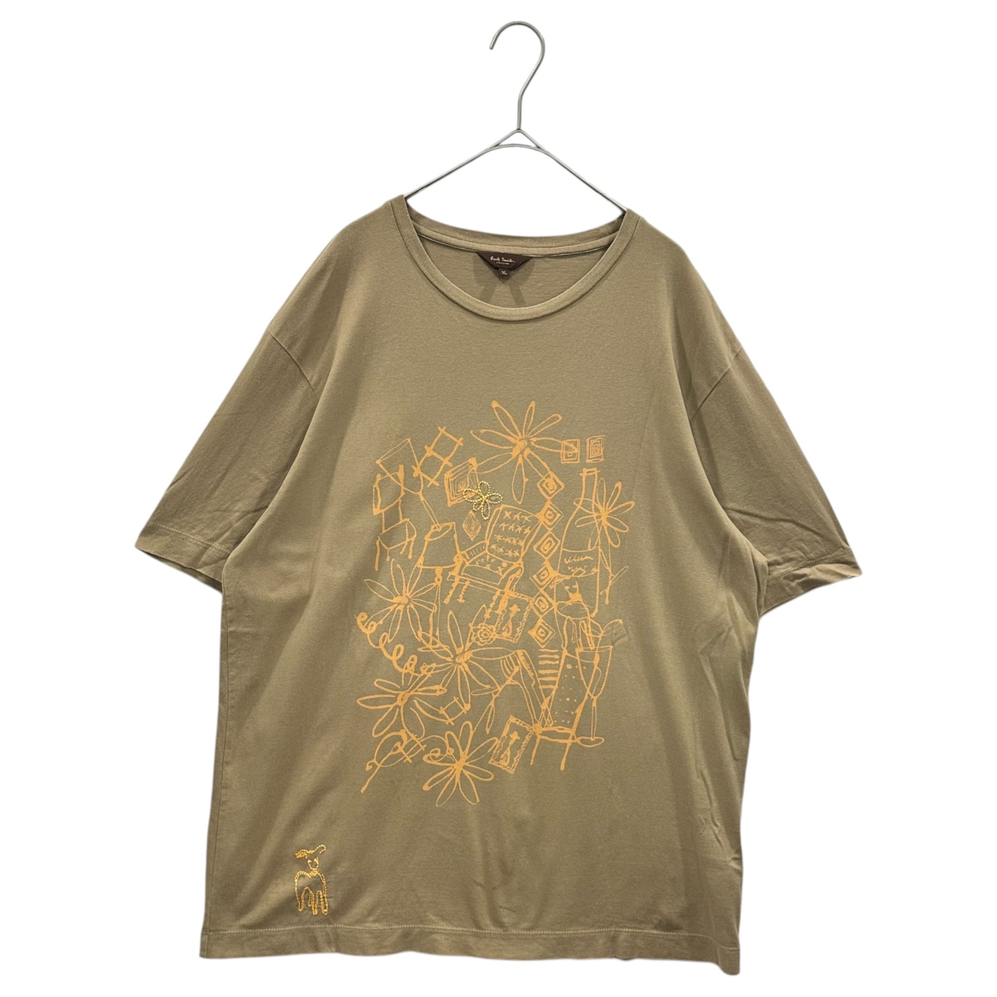 PAUL SMITH COLLECTION(ポールスミスコレクション) Manner House Scribbles Embroidery T-Shirt マナー ハウス スクリブルズ エンブロイダリー  Tシャツ 144311 300 Xl ベージュ 参考定価¥26,400