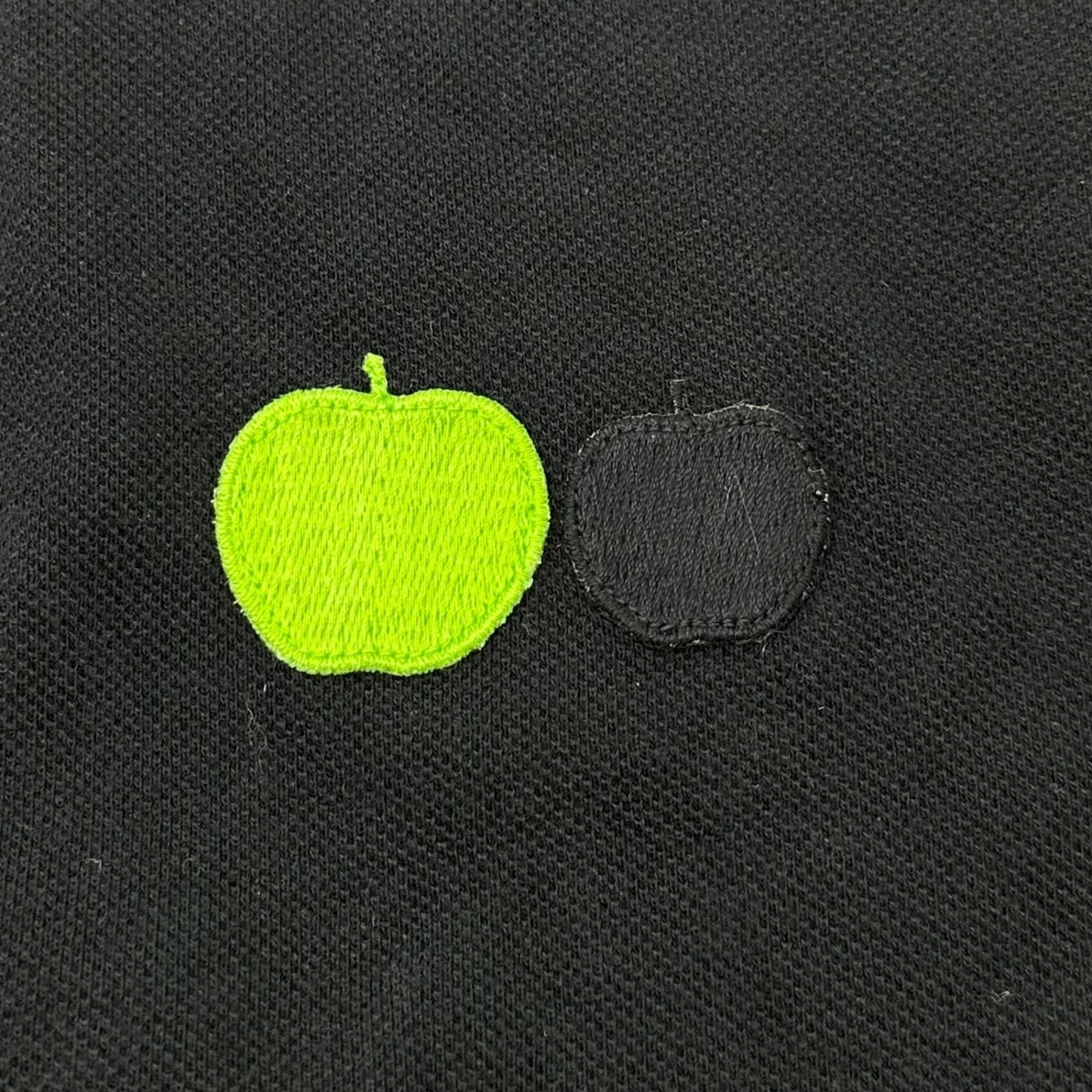 THE BEATLES COMME des GARCONS(ザビートルズコムデギャルソン) Apple One-Point Logo Polo Shirt リンゴ ワンポイント ロゴ ポロシャツ VF-T006 XL ブラック AD2010