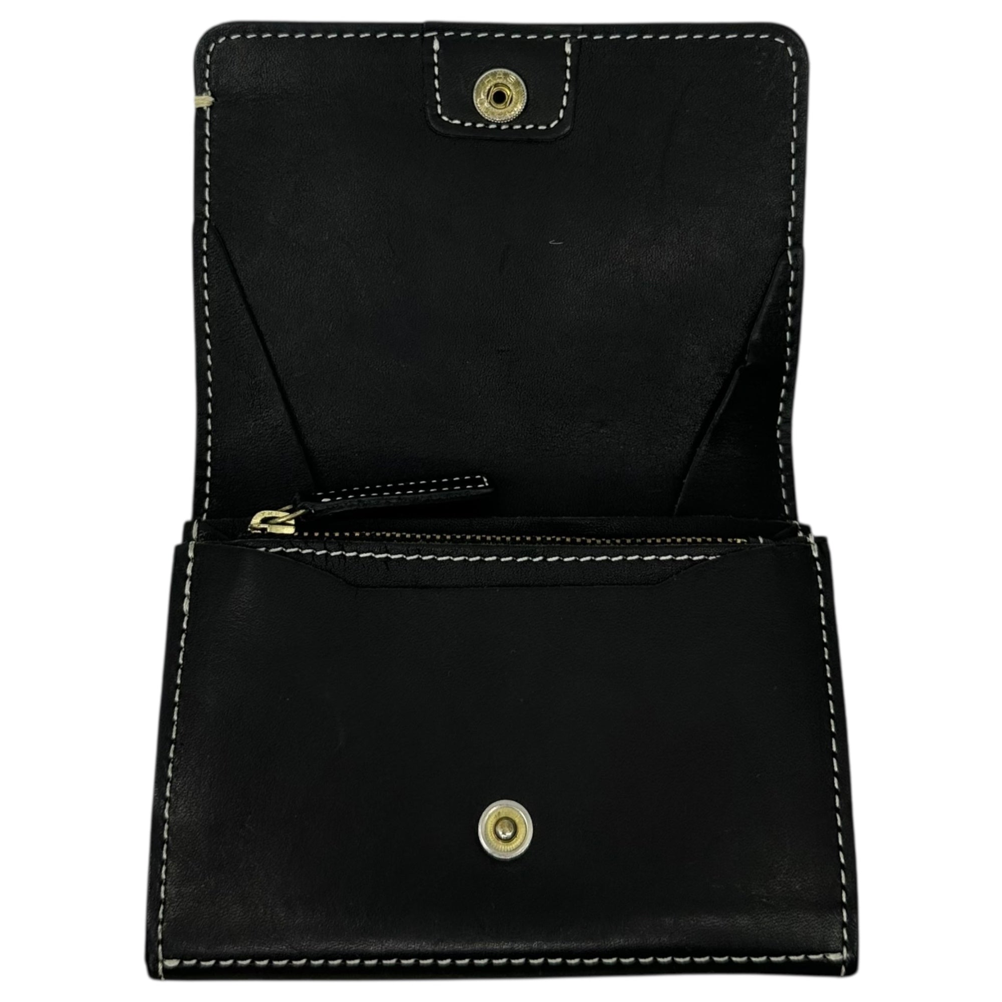 TSUCHIYA KABAN(土屋鞄製造所) White Stitch Bifold Leather Wallet