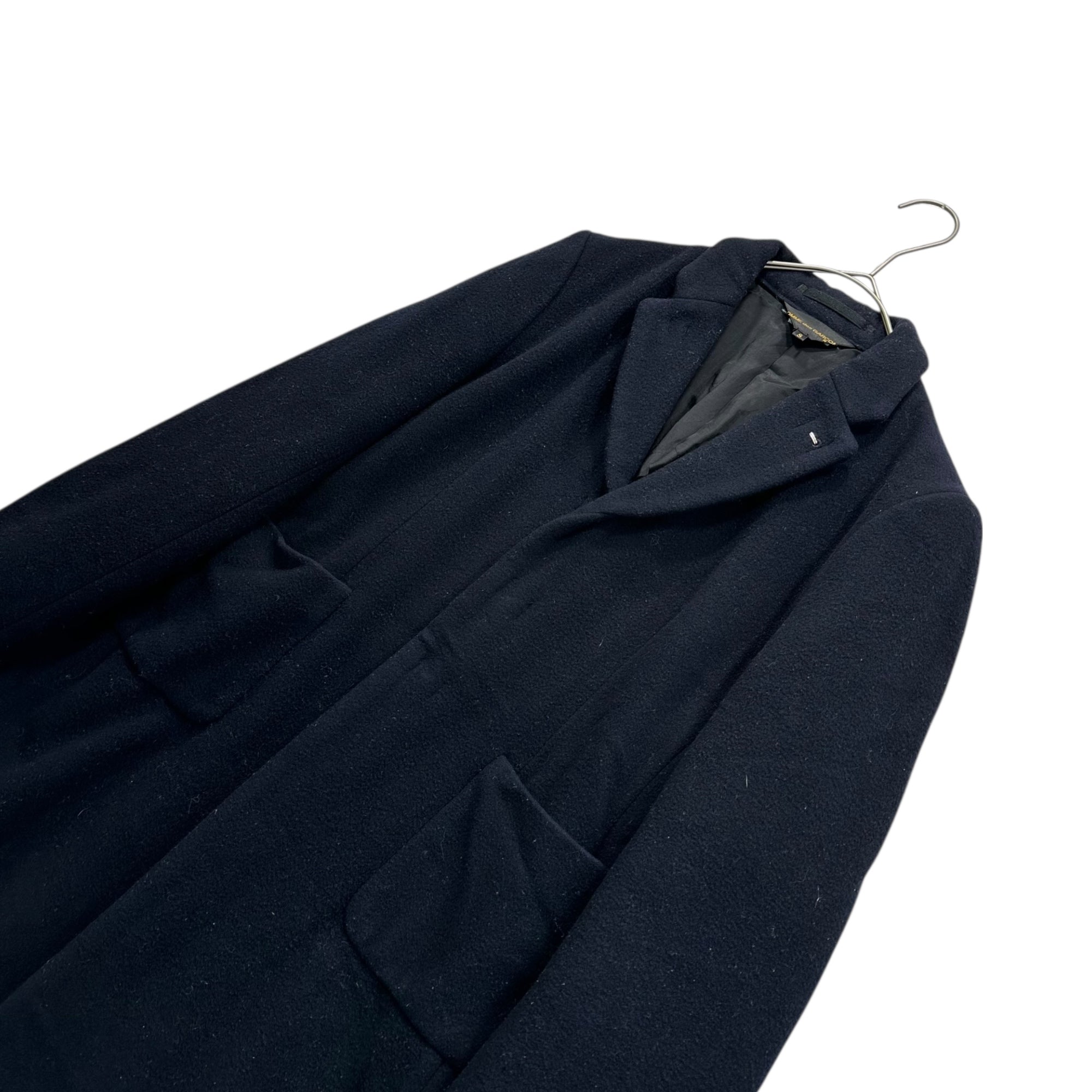 COMME des GARCONS(コムデギャルソン) 10AW Wool Nylon Hook Button Melton Jacket ウール ナイロン フックボタン メルトン ジャケット GF-J071 S ブラック AD2010