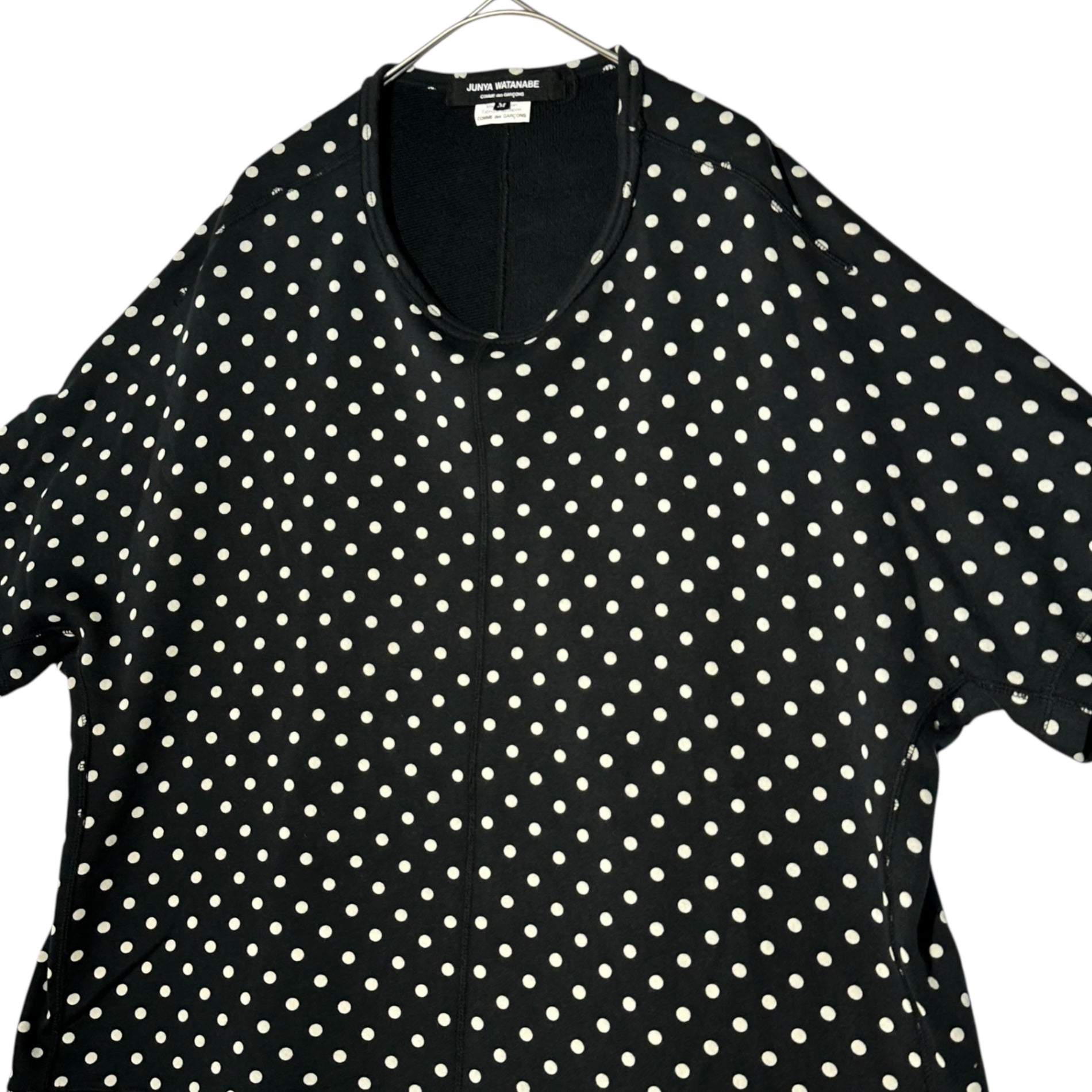 COMME des GARCONS JUNYA WATANABE(コムデギャルソンジュンヤワタナベ) 13SS Dot Wide S/S Knit Top ドット ワイド 半袖 カットソー JK-T036 M ネイビー×ホワイト AD2012