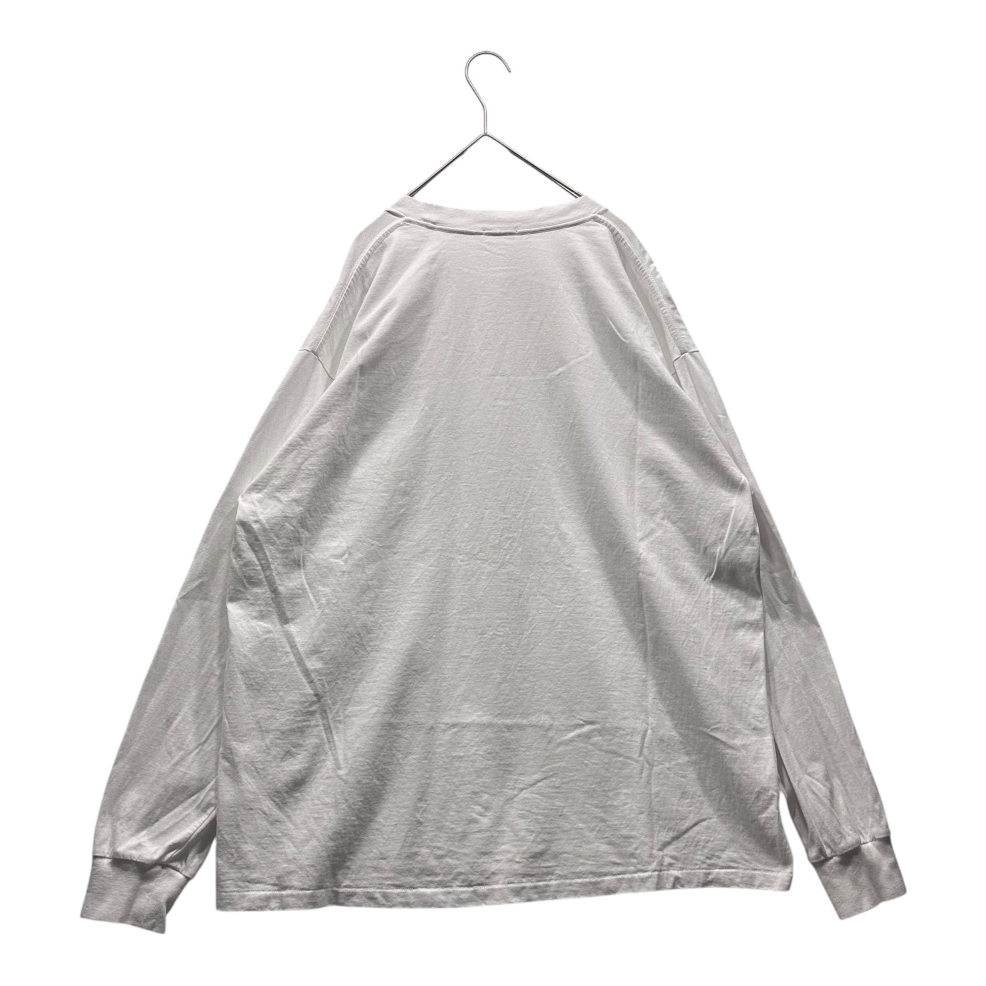 COMOLI(コモリ) 25SS Cotton Jersey L/S T-Shirt コットン ジャージ 長袖 Tシャツ B01-05009 4 ホワイト