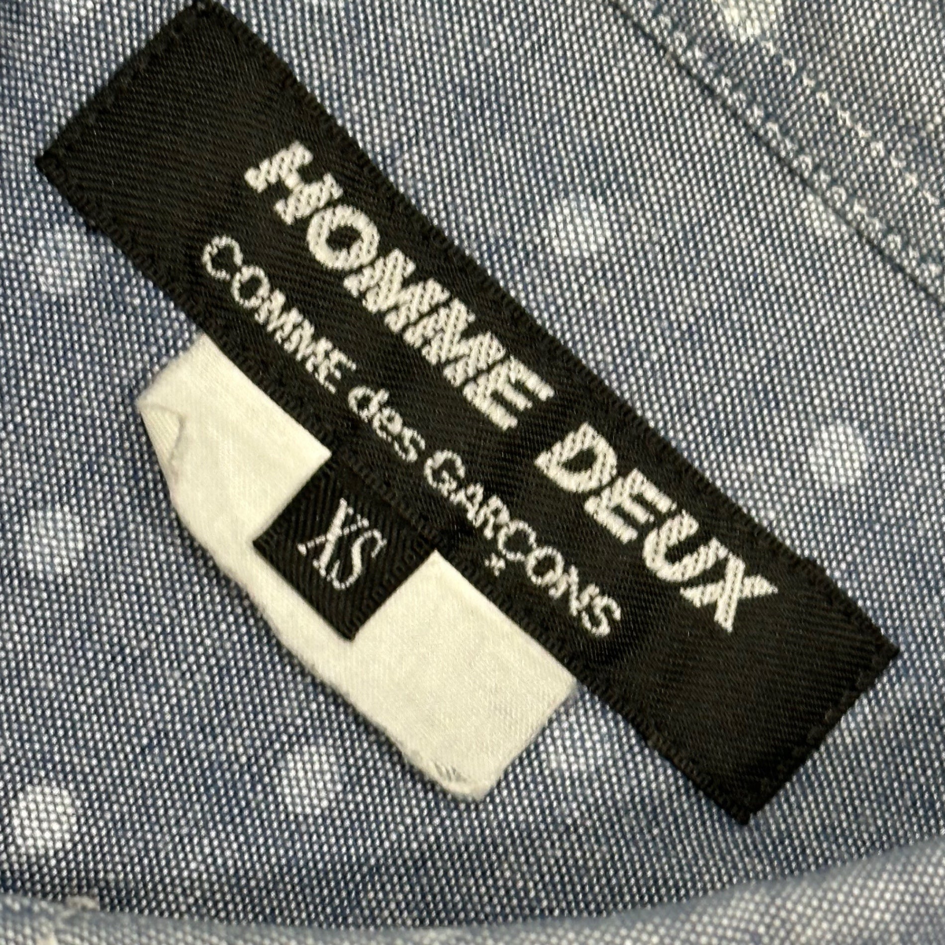 COMME des GARCONS HOMME DEUX(コムデギャルソンオムドゥ) Polka Dot Chambray Shirt ドット柄 シャンブレー シャツ XS ライトインディゴ