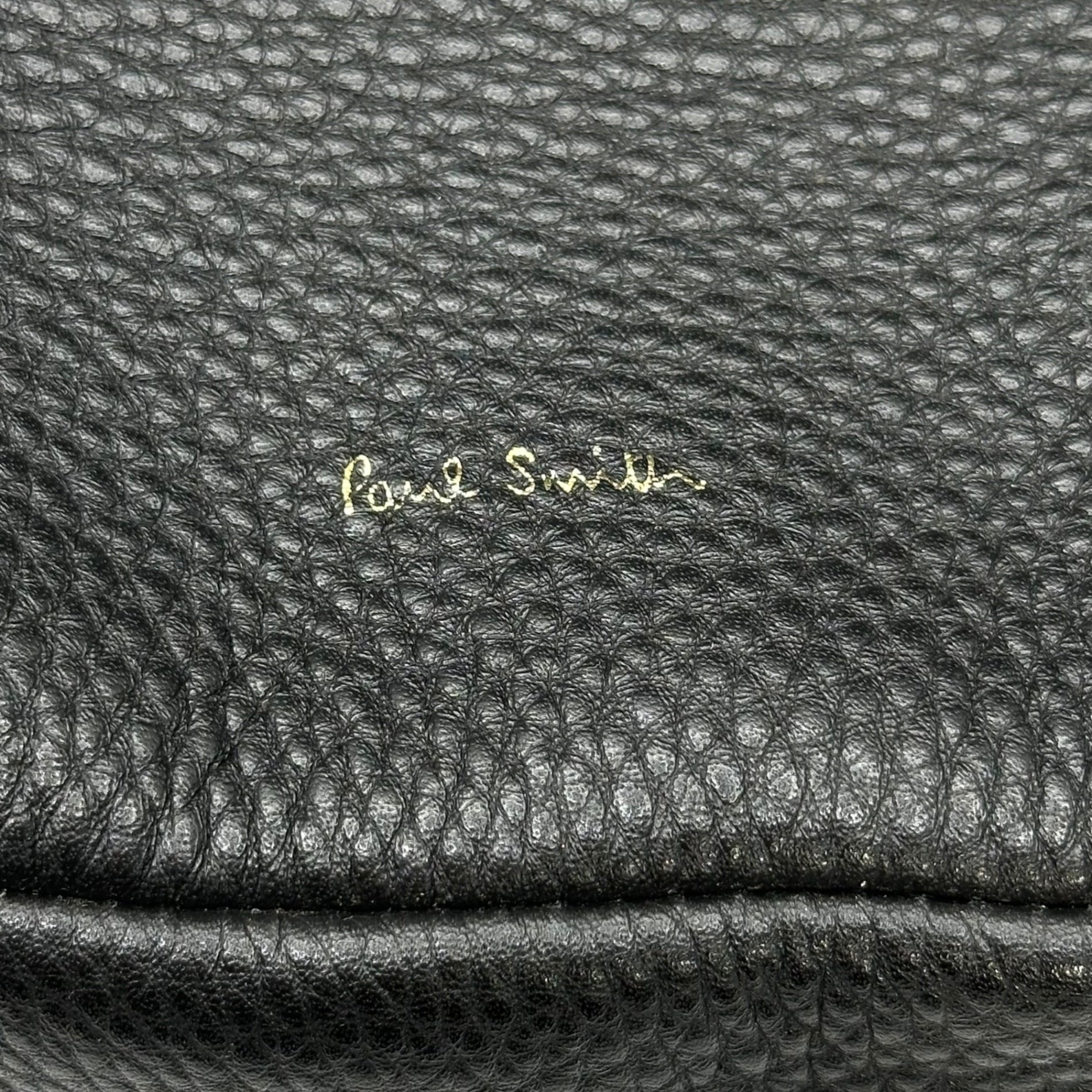 PAUL SMITH(ポールスミス) Embossed Leather Daypack Backpack 型押し レザー デイパック リュック ブラック