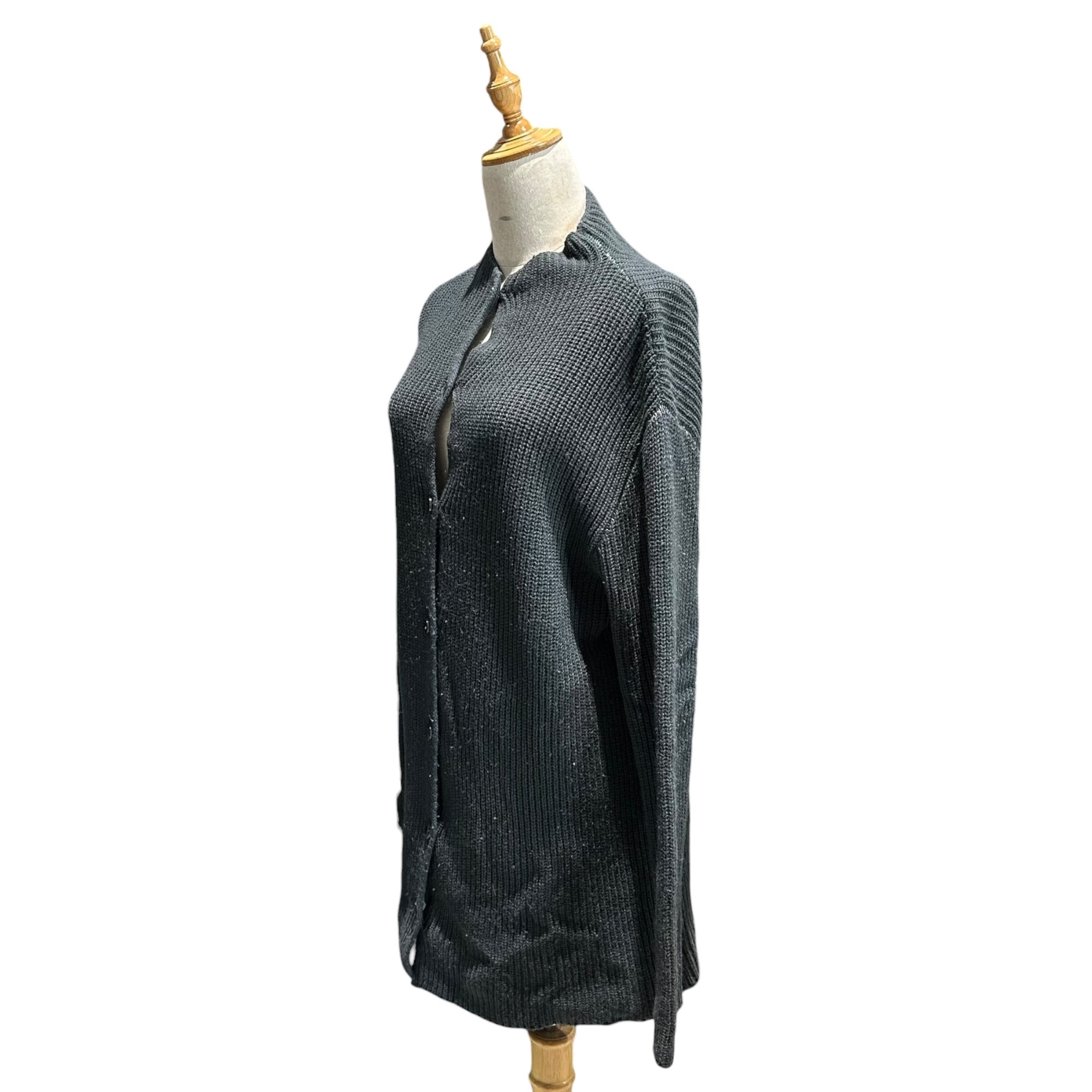 Maison Martin Margiela(メゾン マルタンマルジェラ) 2001AW ⑥ By Miss Deanna Crew-neck Ribbed Cardigan クルーネック リブ カーディガン 3761502 S LOOSE FIT モスグリーン 00's アーカイブ 本人期