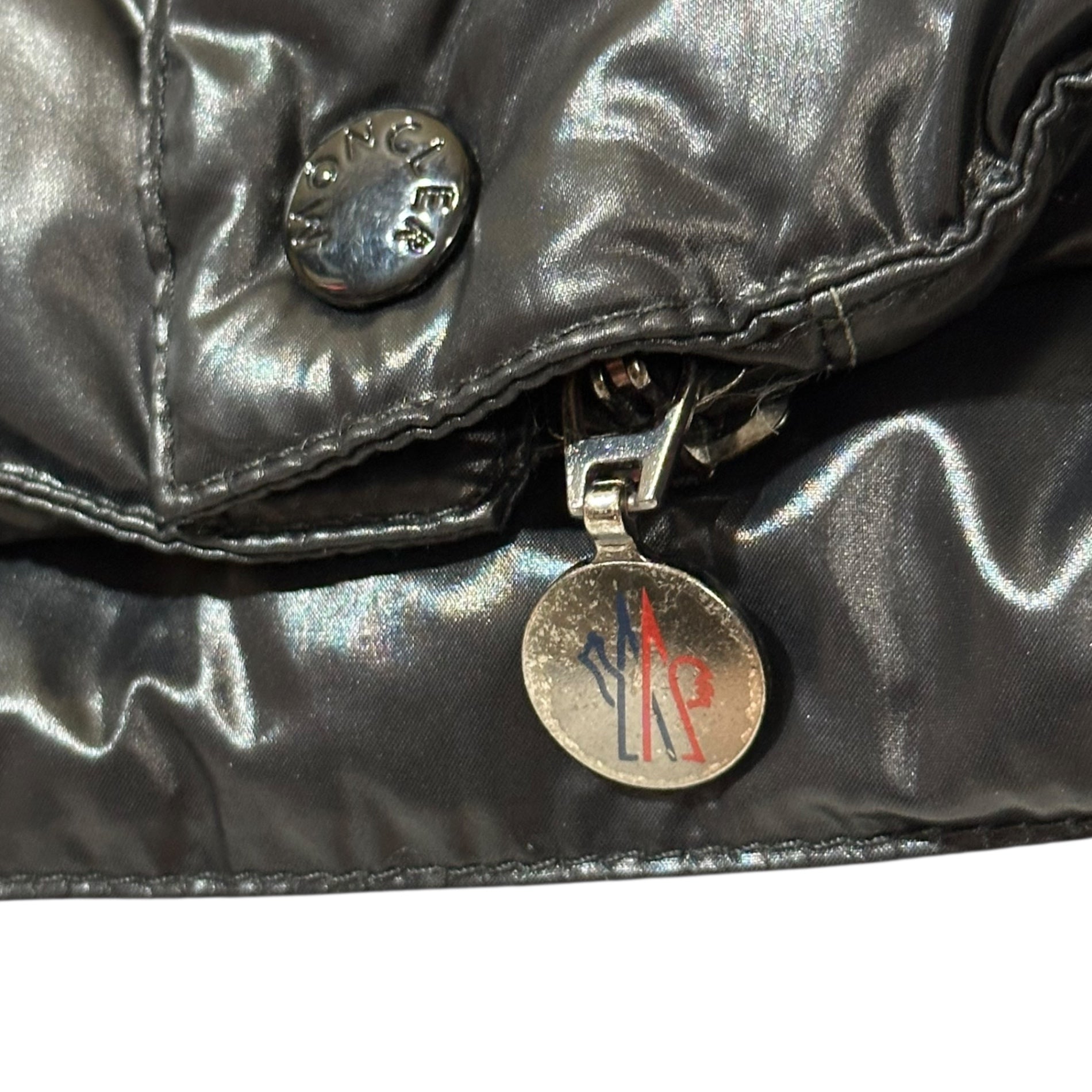MONCLER(モンクレール) TIB GILET ロゴ ワッペン ナイロン ダウン ベスト 320914335005 1(S程度) ブラック