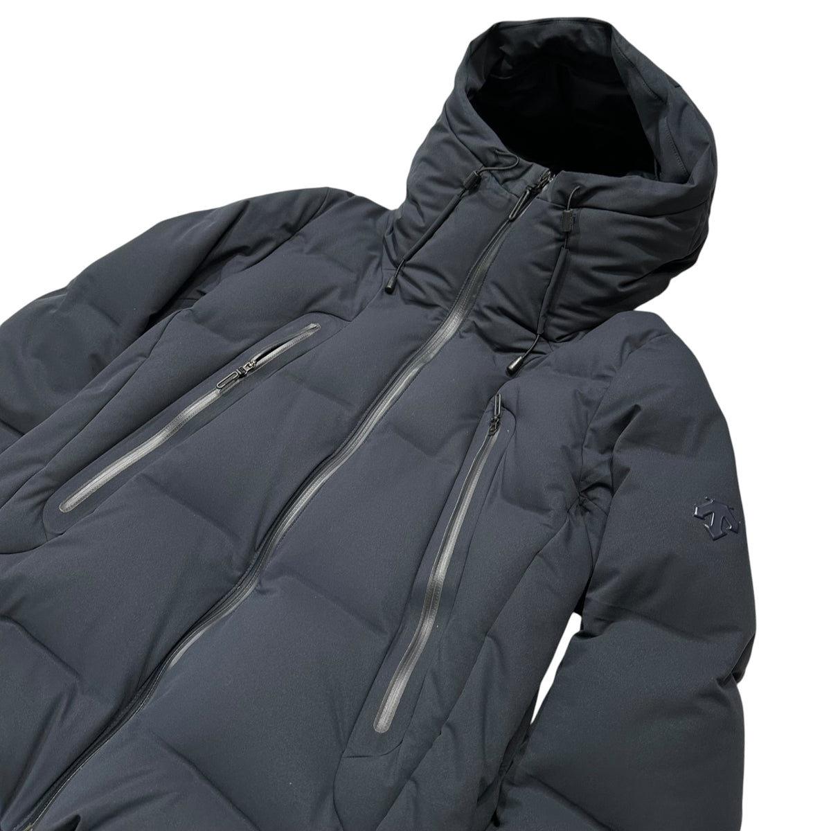 DESCENTE ALLTERRAIN(デサント オルテライン) Mizusawa Down Hooded Full-Zip Down Jacket 水沢ダウン フーデッド フルジップ ダウン ジャケット S ネイビー DIA3471