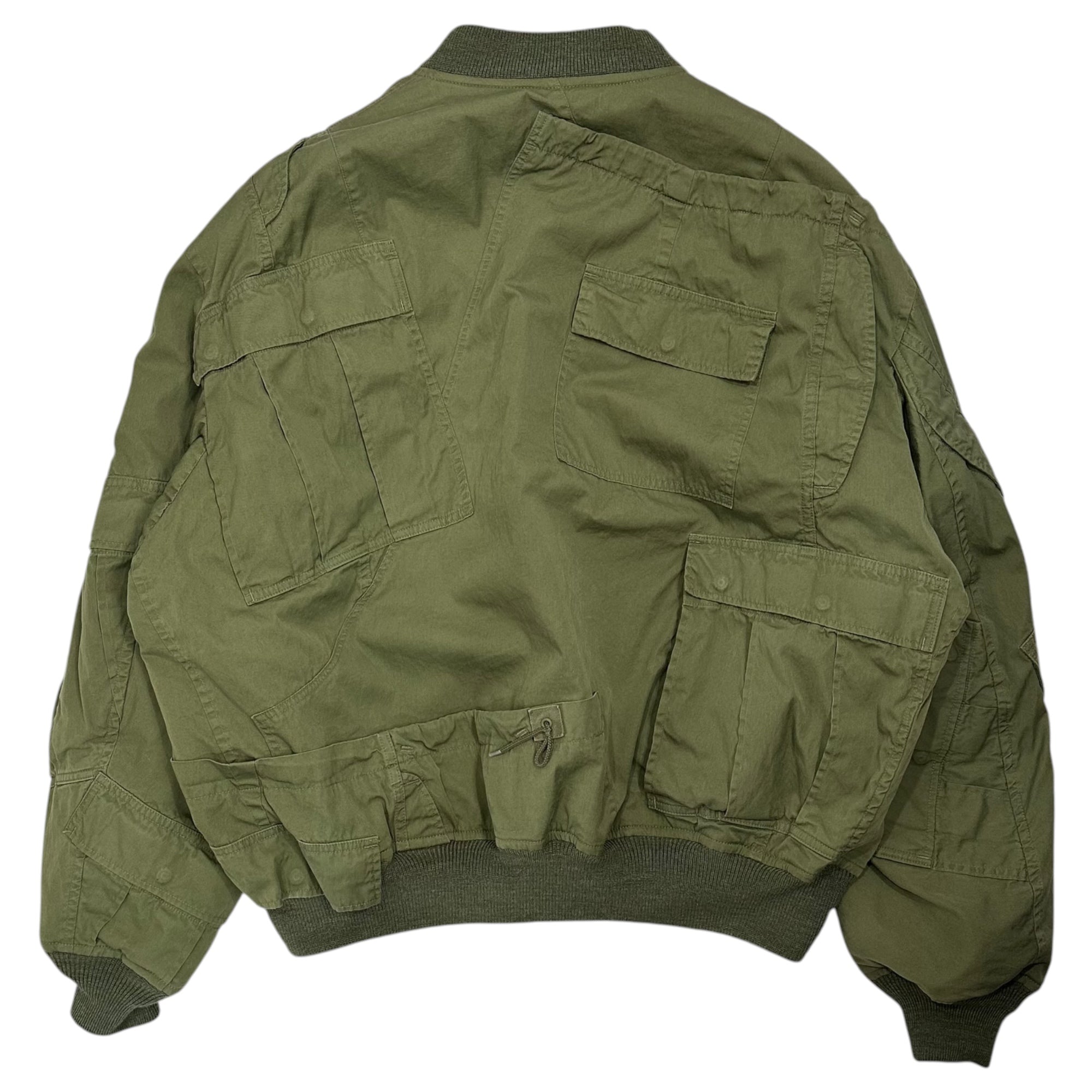 eye JUNYA WATANABE MAN(アジュンヤワタナベマン) 2025AW Rebuild by Needles Co-branded Cotton-Nylon MA-1 Jacket Wネーム 綿ナイロンMA-1ジャケット WP-J902 M カーキ AD2025 ニードルズ