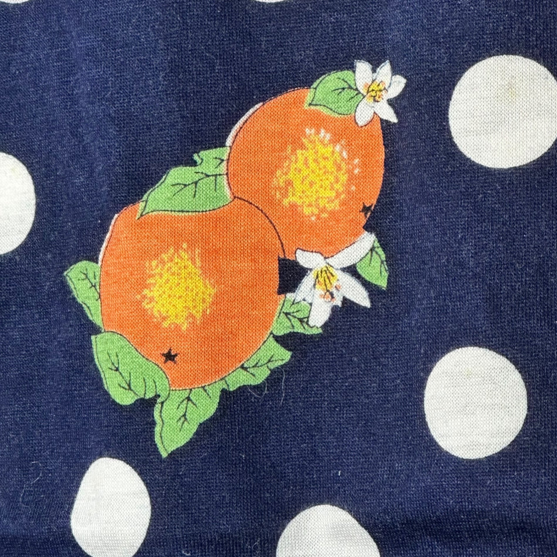 tricot COMME des GARCONS(トリココムデギャルソン) 11SS Orange Dot Long-Sleeve T-Shirt オレンジ ドット 長袖 Tシャツ TG-T011 M ネイビー AD2010 みかん