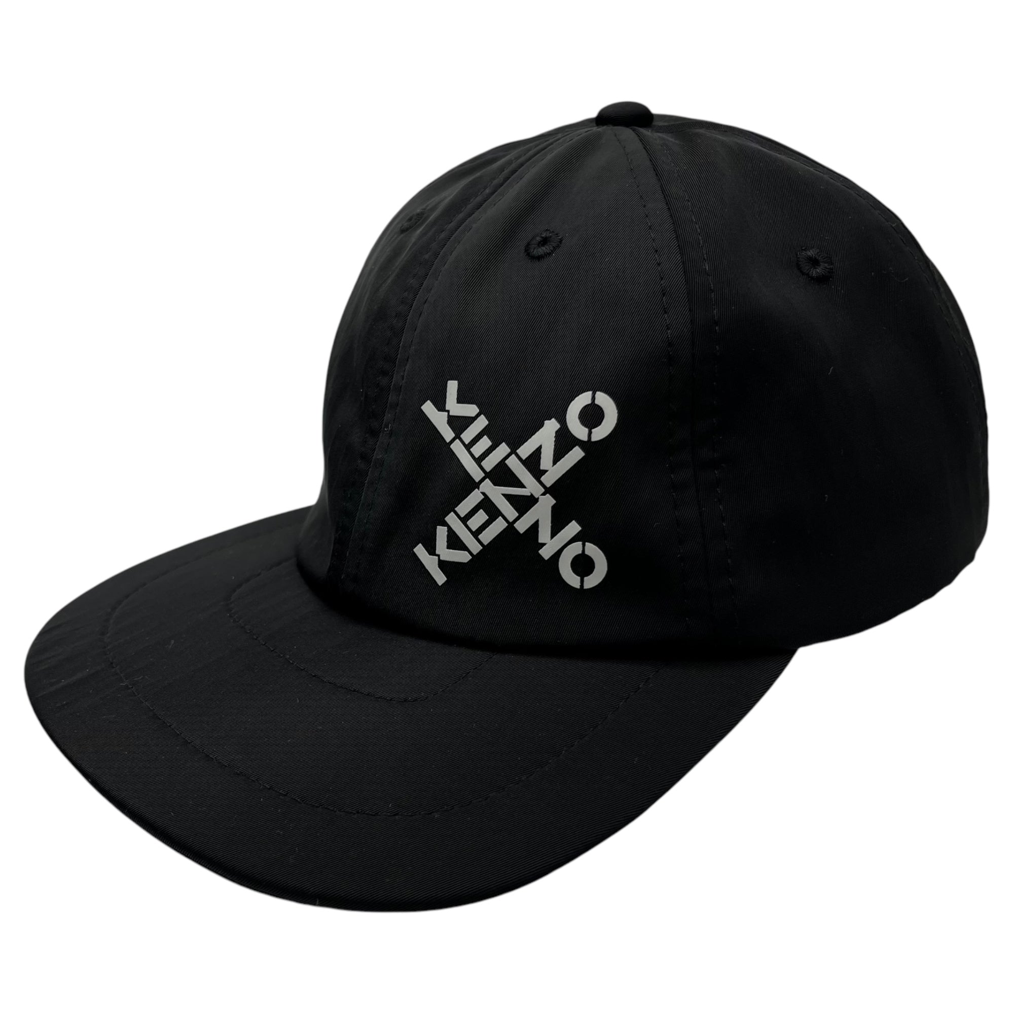 KENZO(ケンゾー) cross logo nylon cap クロス ロゴ ナイロン キャップ FREE ブラック