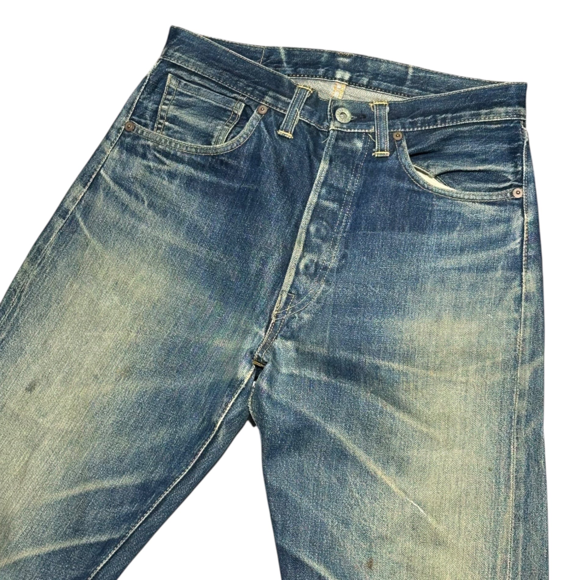 Levi's(リーバイス) 90's 1944 TYPE S501XX USA MADE DENIM PANTS 1944モデル ヴィンテージ デニム パンツ 44501-0022 W30 L36 インディゴ 90年代 復刻 USA製 赤耳 ボタン裏555 バレンシア工場 BIG E