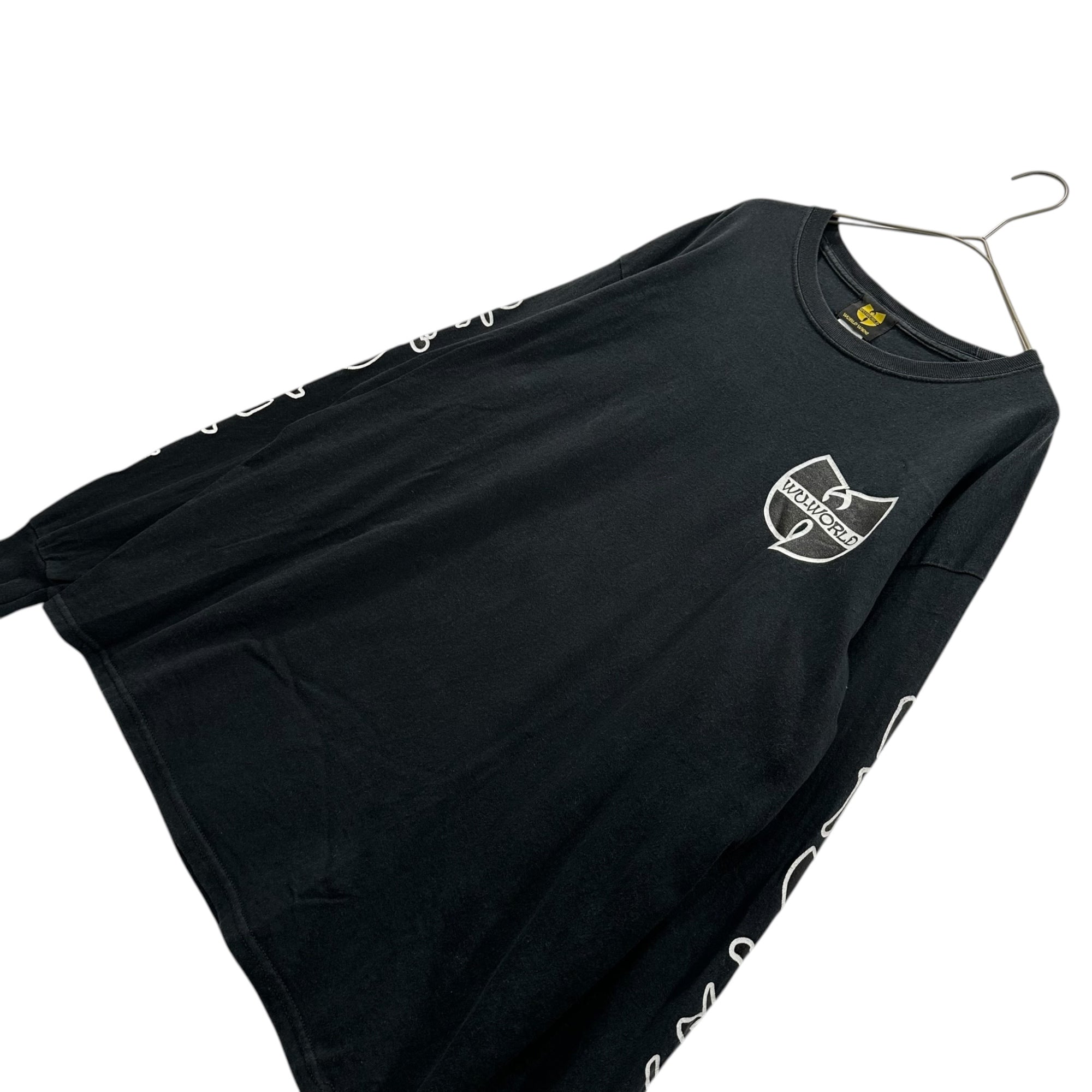 WU-WORLD(ウーワールド) WU-TANG CLAN  L/S TEE ロゴ 長袖 Tシャツ L ブラック カットソー