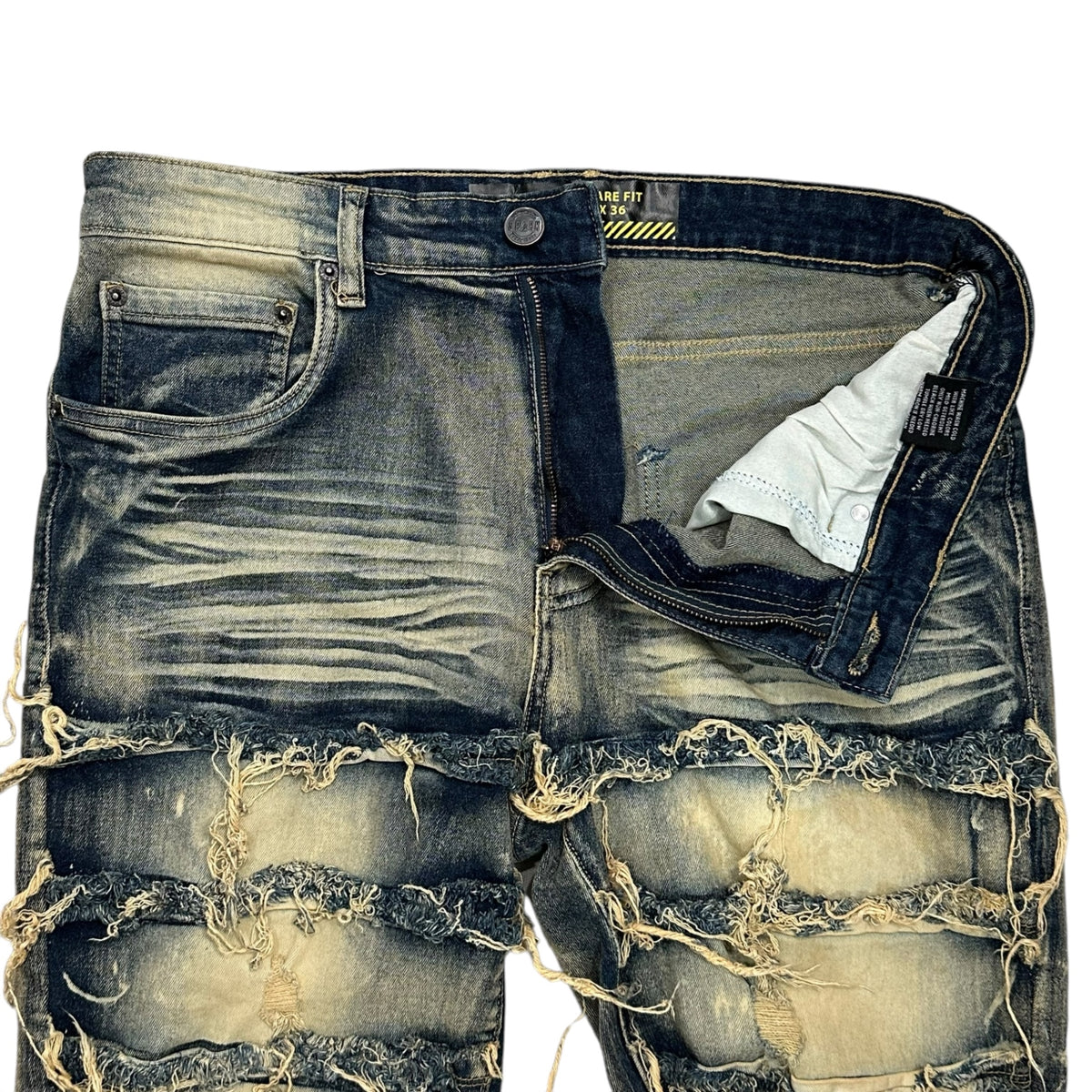 SPARK(スパーク) Distressed Flare Denim Pants ダメージ加工 フレア デニム パンツ 34×36 インディゴ