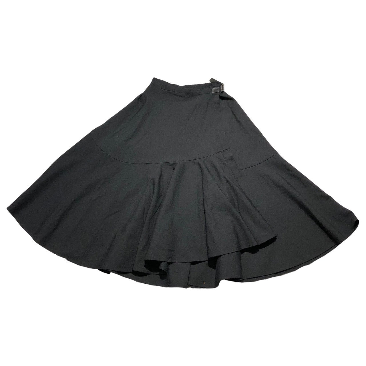 tricot COMME des GARCONS(トリココムデギャルソン) 00AW Leather belt wool flare long skirt レザーベルト ウール フレア ロングスカート TS-07054M M ブラック AD2000