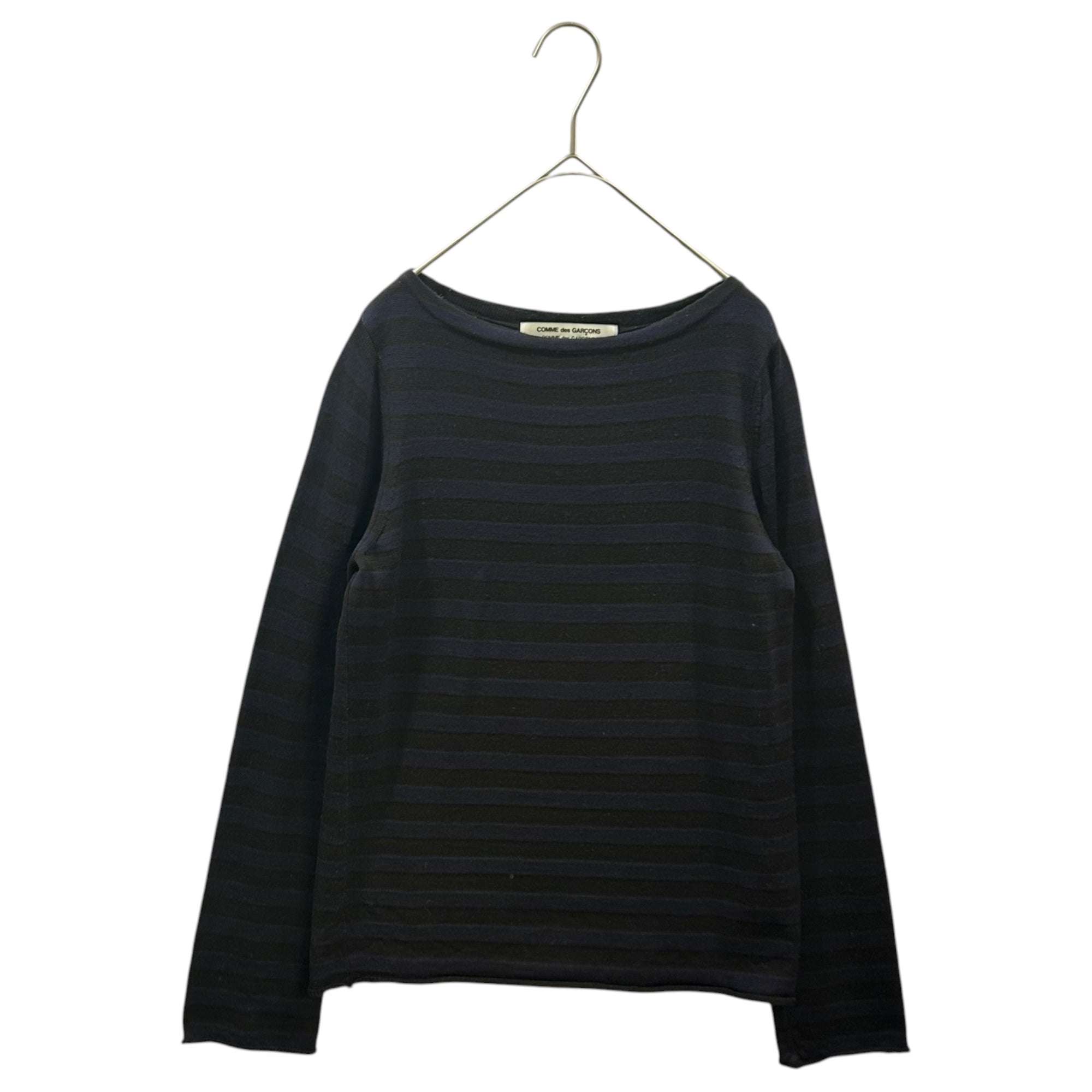 COMME des GARCONS COMME des GARCONS(コムデギャルソンコムデギャルソン) 11AW Striped Wool Sweater ボーダー ウール ニット XS パープル×ブラック AD2011