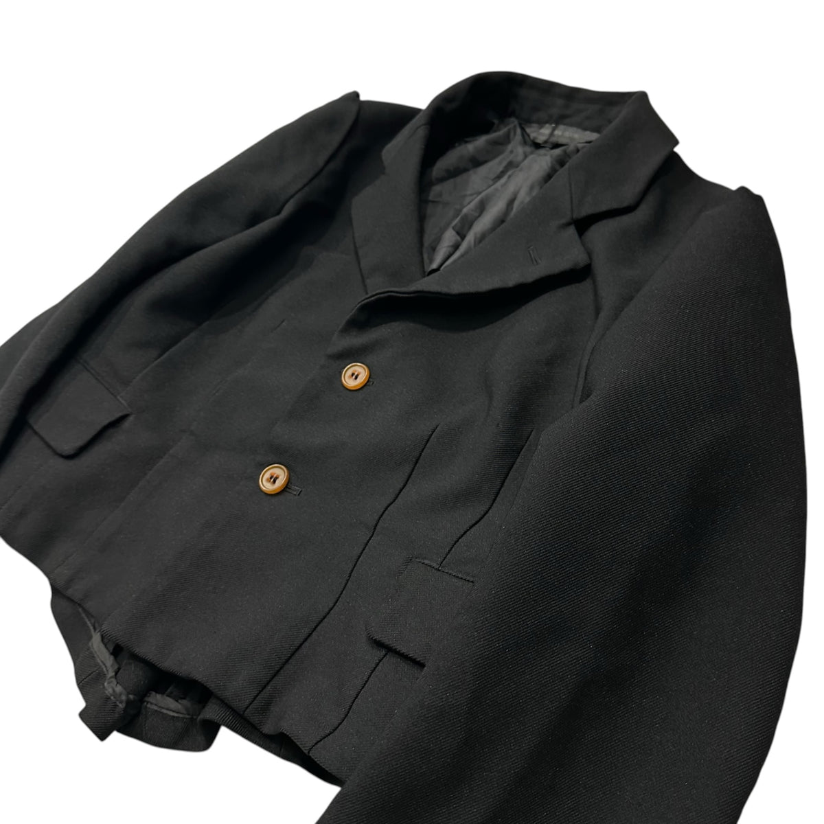 COMME des GARCONS COMME des GARCONS(コムデギャルソンコムデギャルソン) 2018AW Polyester Felted Short-Length Jacket ポリ 縮絨 ショートレングス ジャケット RB-J024 S ブラック AD2018