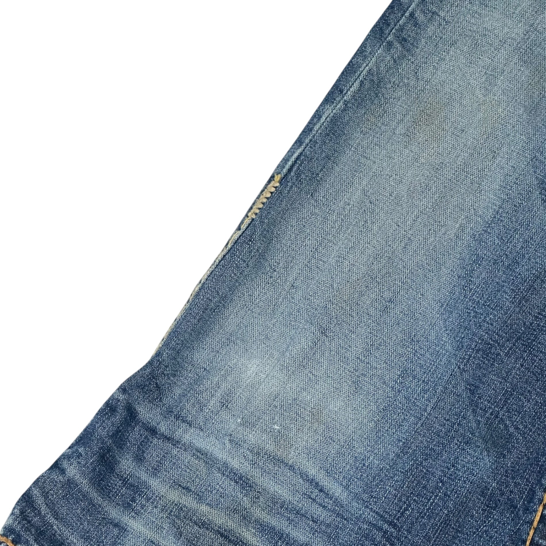 TRUE RELIGION(トゥルーレリジョン) 00's Vintage Straight Denim Pants ヴィンテージ加工 ストレート デニム パンツ 34 インディゴ Y2K