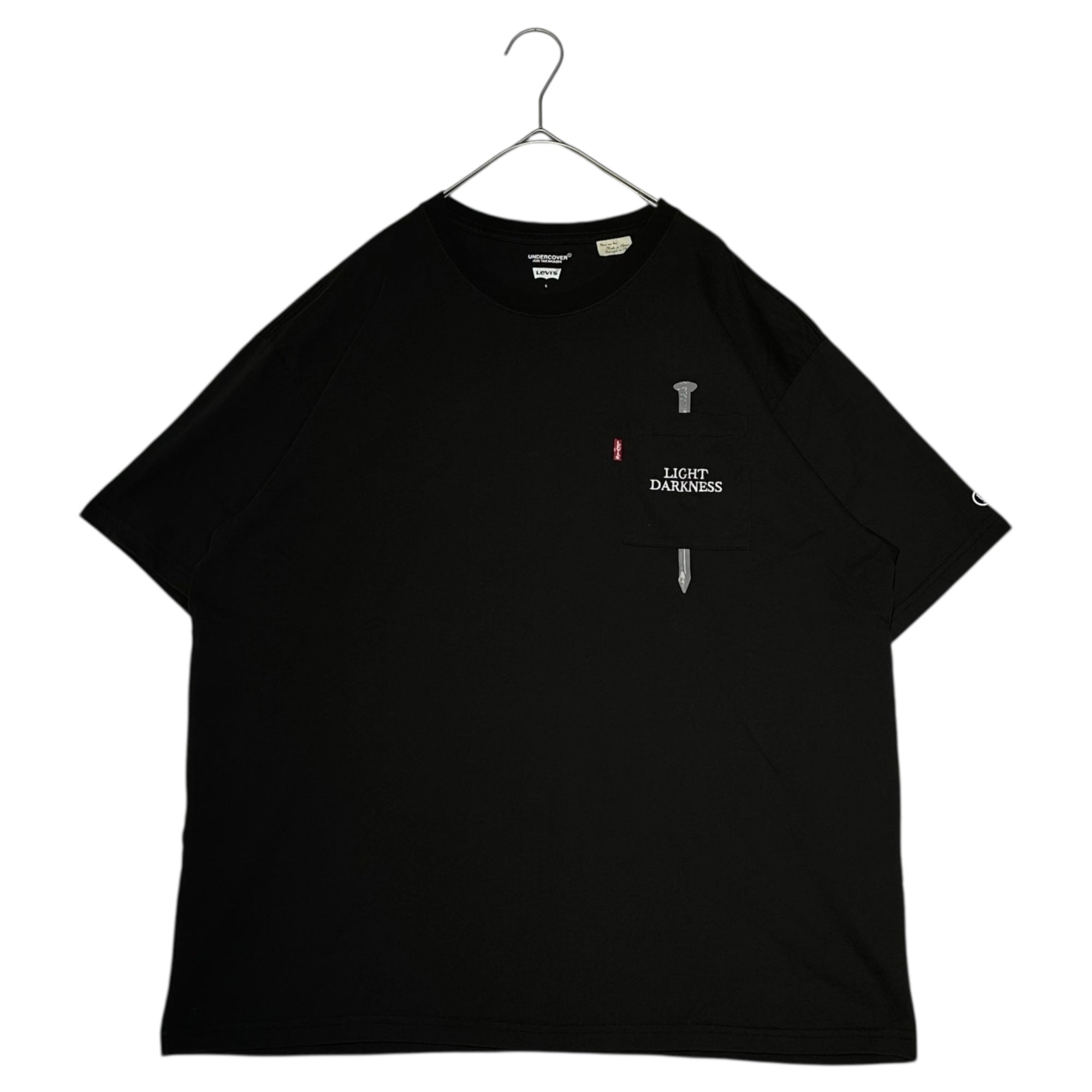 LEVI'S × UNDERCOVER (リーバイス × アンダーカバー) LIGHT DARKNESS Embroidered Back Triple-Eye Print T-Shirt ライトダークネス 刺繍 バック 3連 目 プリント Tシャツ PC9-0023A-0001 L ブラック