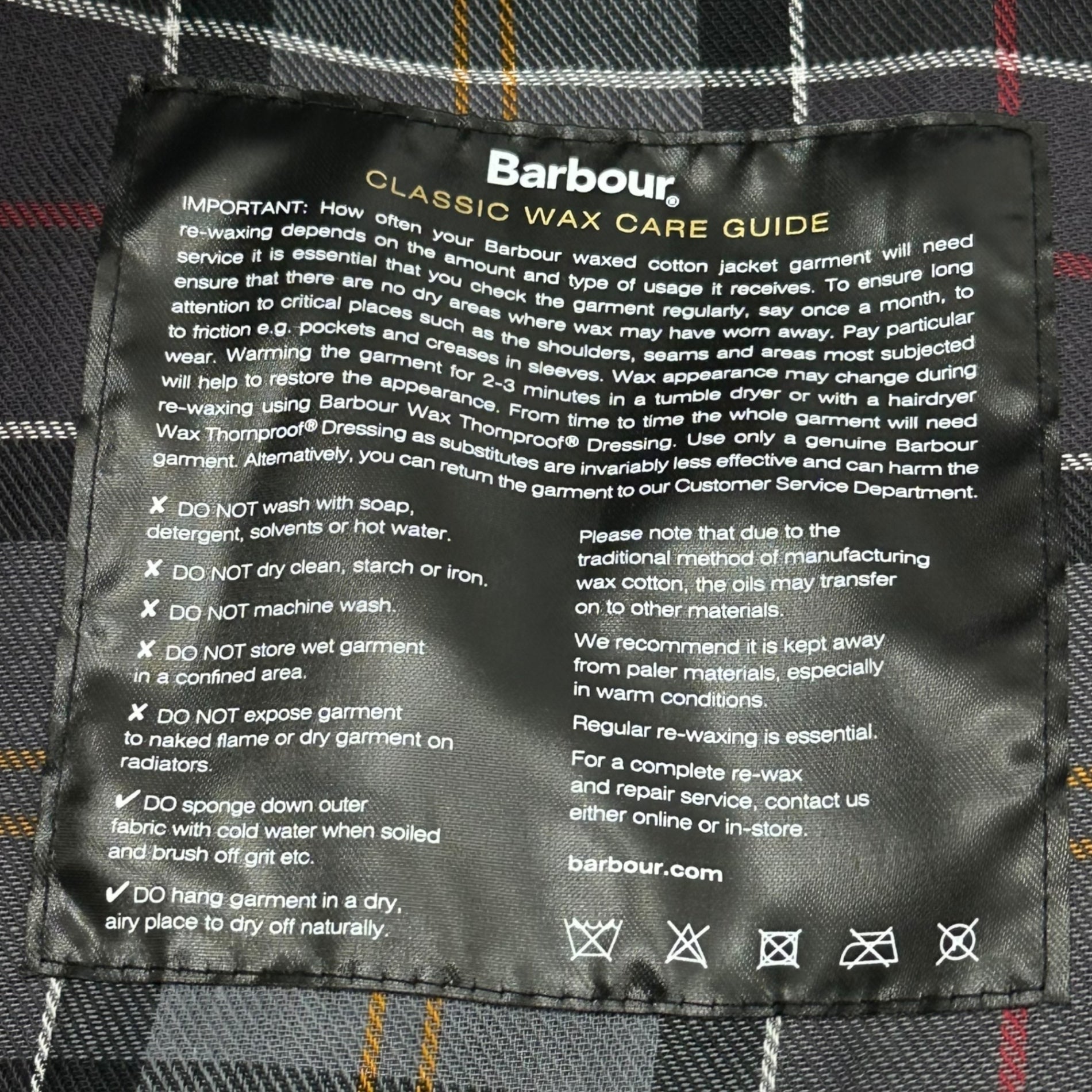 Barbour(バブアー) 24AW TRANSPORT トランスポート ワックス コットン ショート ブルゾン 242MWX1678 36(S程度) ブラック オイルド ジャケット ショート丈
