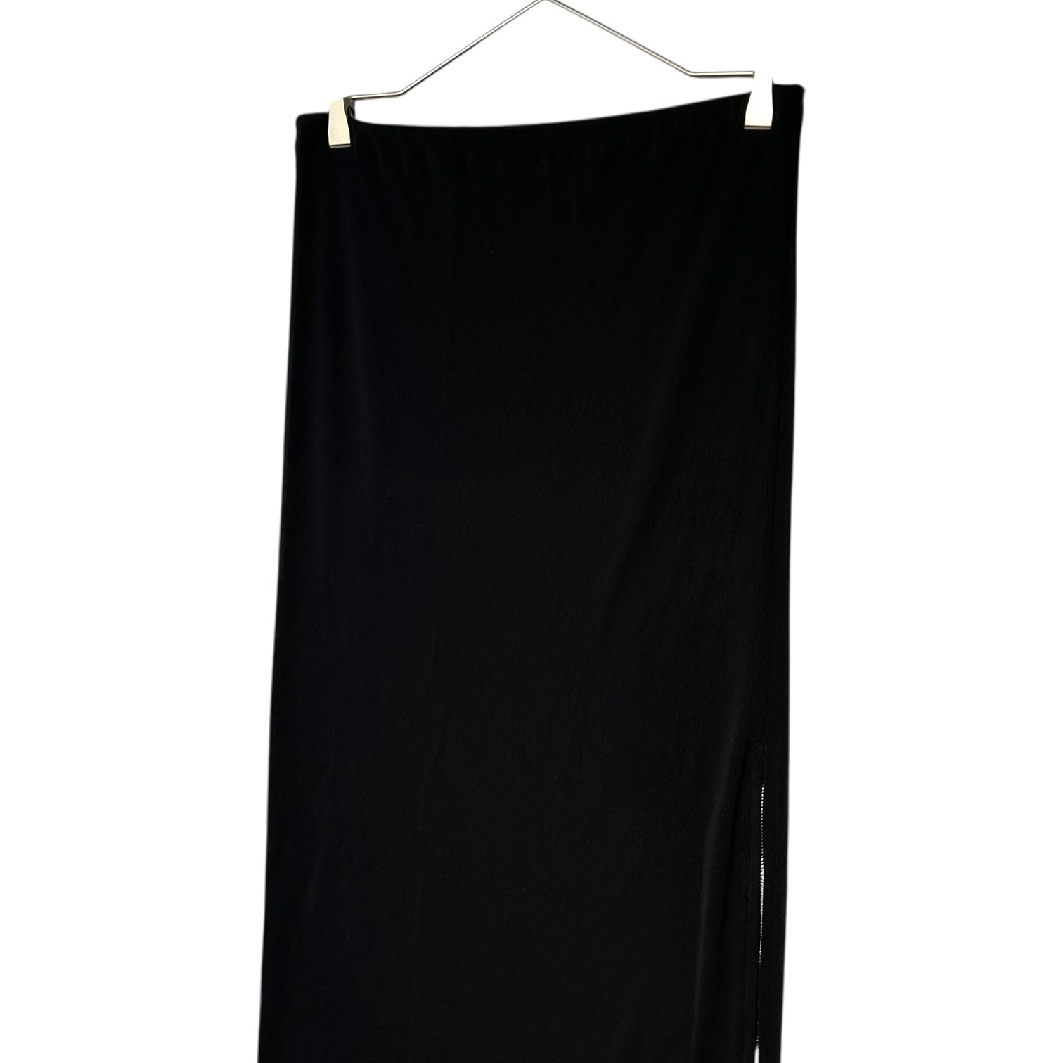 Y's(ワイズ) Side-Zip Tight Long Skirt サイドジップ タイト ロング スカート YL-T65-906 表記無(FREE) ブラック ウエストゴム ストレッチ