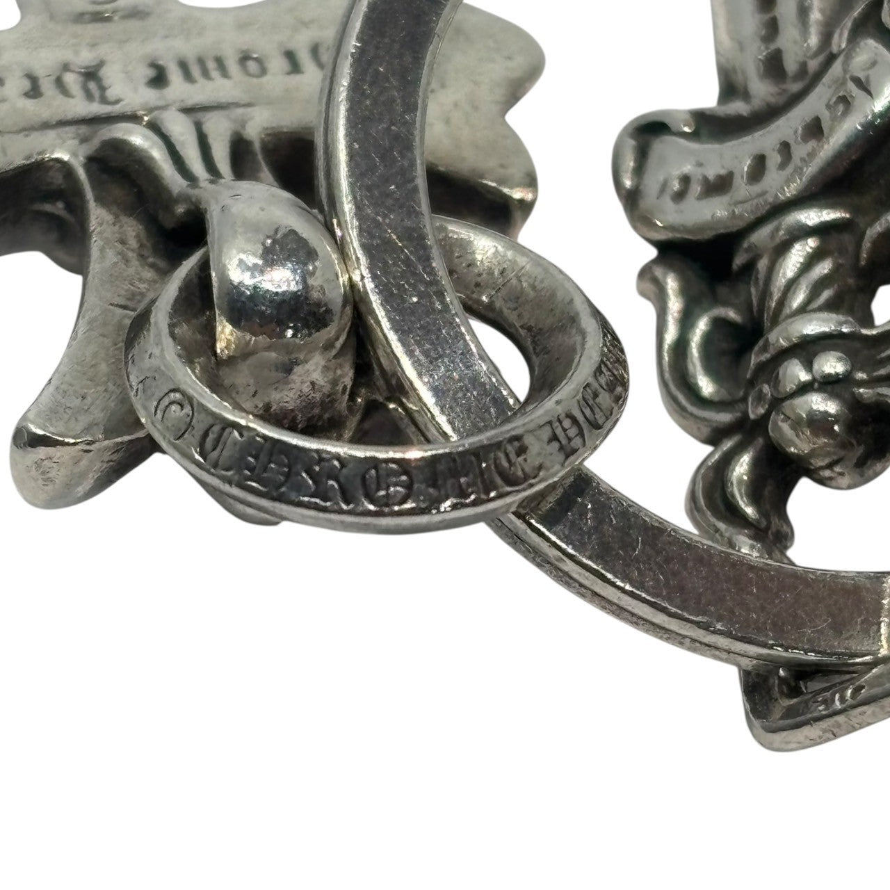 CHROME HEARTS(クロムハーツ) SMALL CH CROSS KEYRING with No5 DGGR スモール CH クロス キーリング ＆ ダガー シルバー チャーム ネックレス トップ 925 インボイス原本付