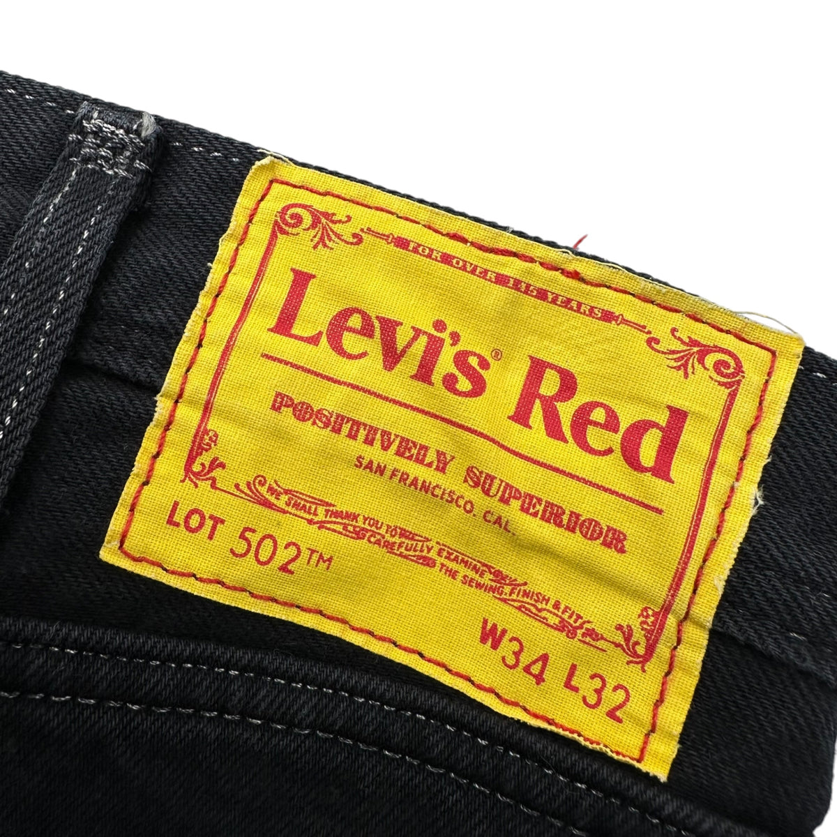 Levi's RED(リーバイスレッド) 502 TAPER レギュラー テーパード ブラック デニム パンツ PC9-A0133-0006 W34 L32 ブラック