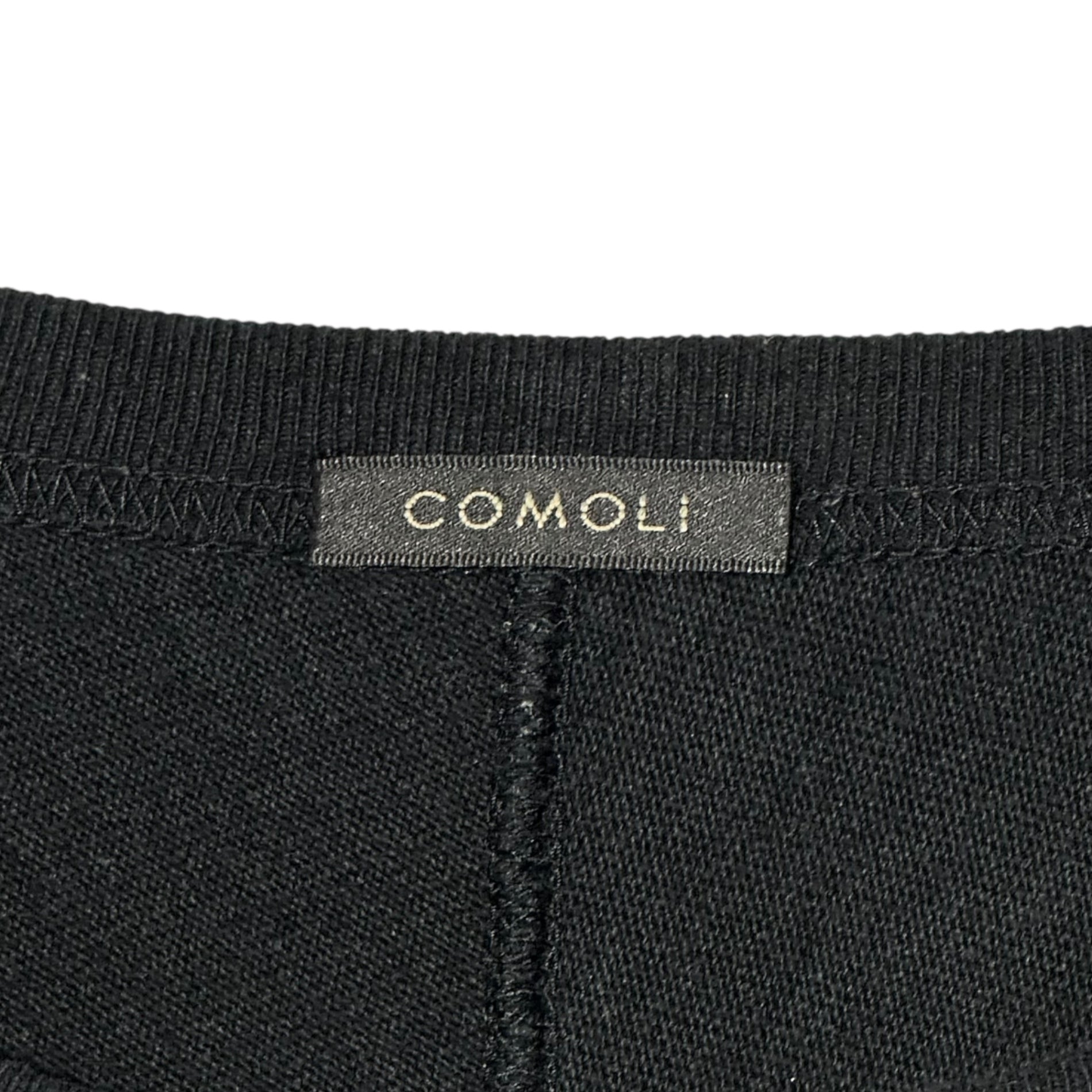 COMOLI(コモリ) 23SS Football T-shirt フットボール Tシャツ X01-05005 3 フェードブラック 長袖 スウェット