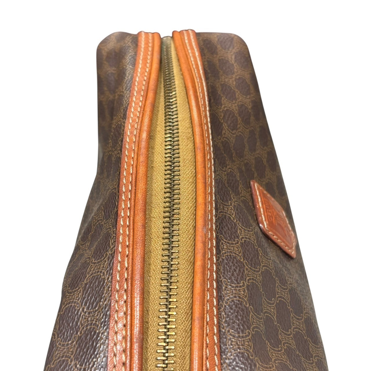 CELINE(セリーヌ) Macadam Pattern Cosmetic Pouch マカダム柄 コスメ ポーチ ブラウン OLD オールド