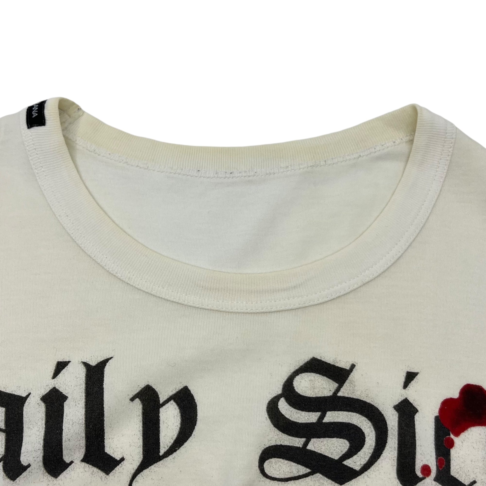 DOLCE&GABBANA(ドルチェ&ガッバーナドルガバ) news paper t-shirt ニュースペーパー Tシャツ G8E18T/G7L75  ホワイト