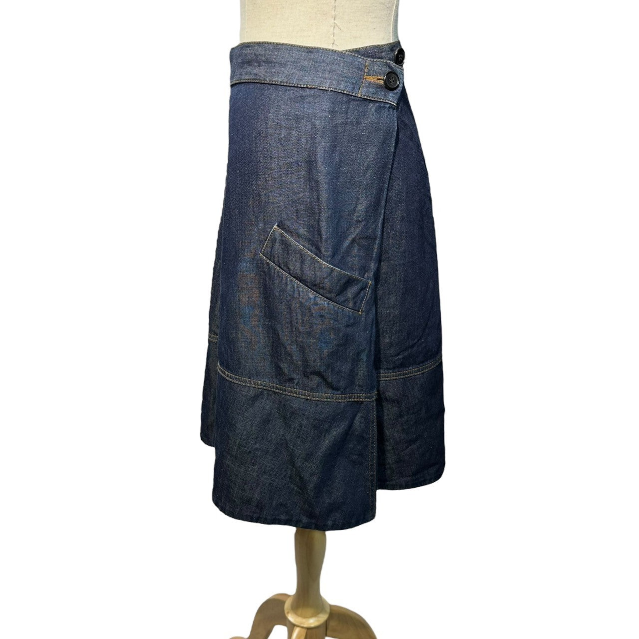 MARNI(マルニ) Front pocket Trapezoid Denim Skirt フロントポケット 台形 デニム スカート W13GOJDO01HM0TCP65 38(M程度) インディゴ