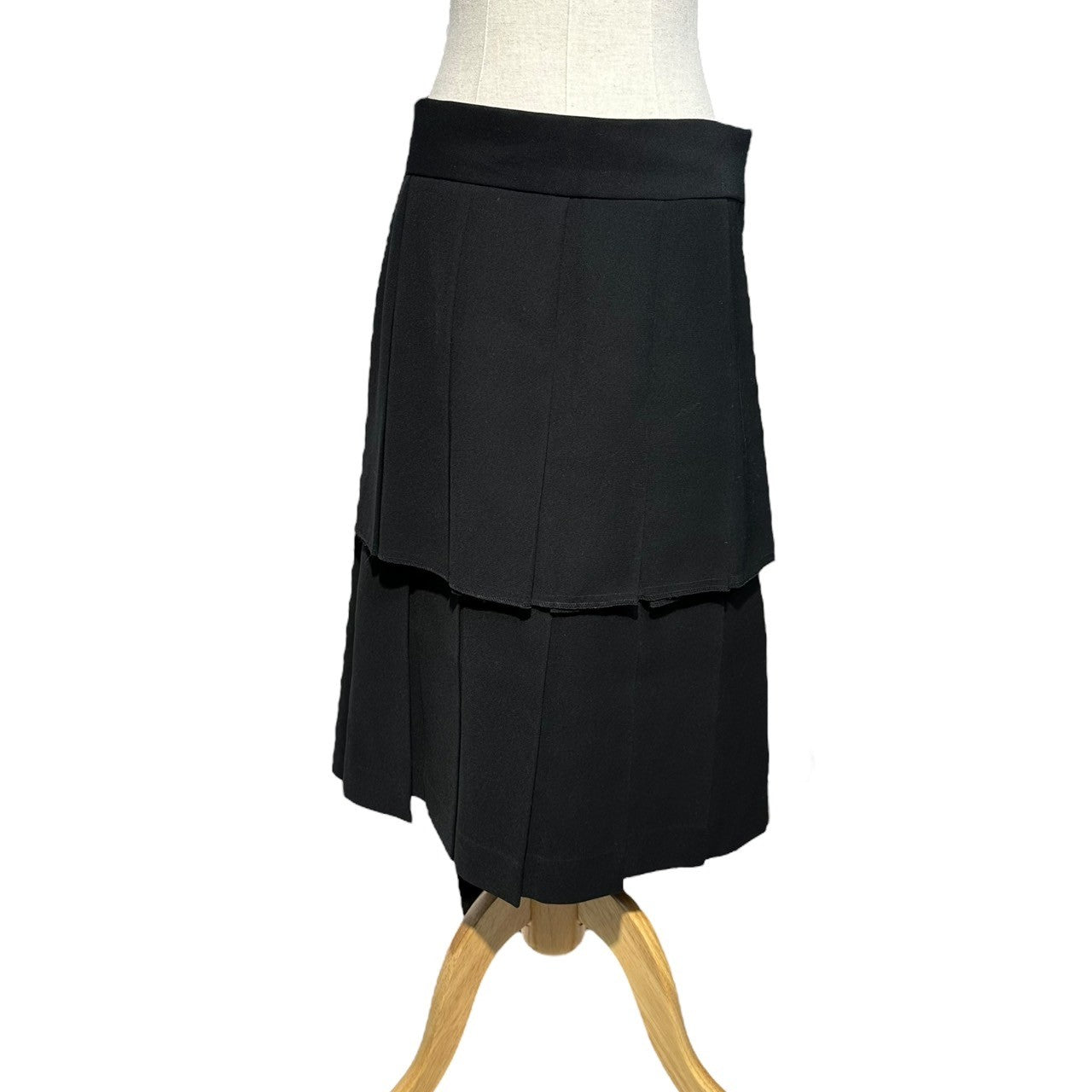 COMME des GARCONS(コムデギャルソン) 04AW front tiered gathered skirt フロント ティアード ギャザースカート GN-S028 M ブラック AD2004
