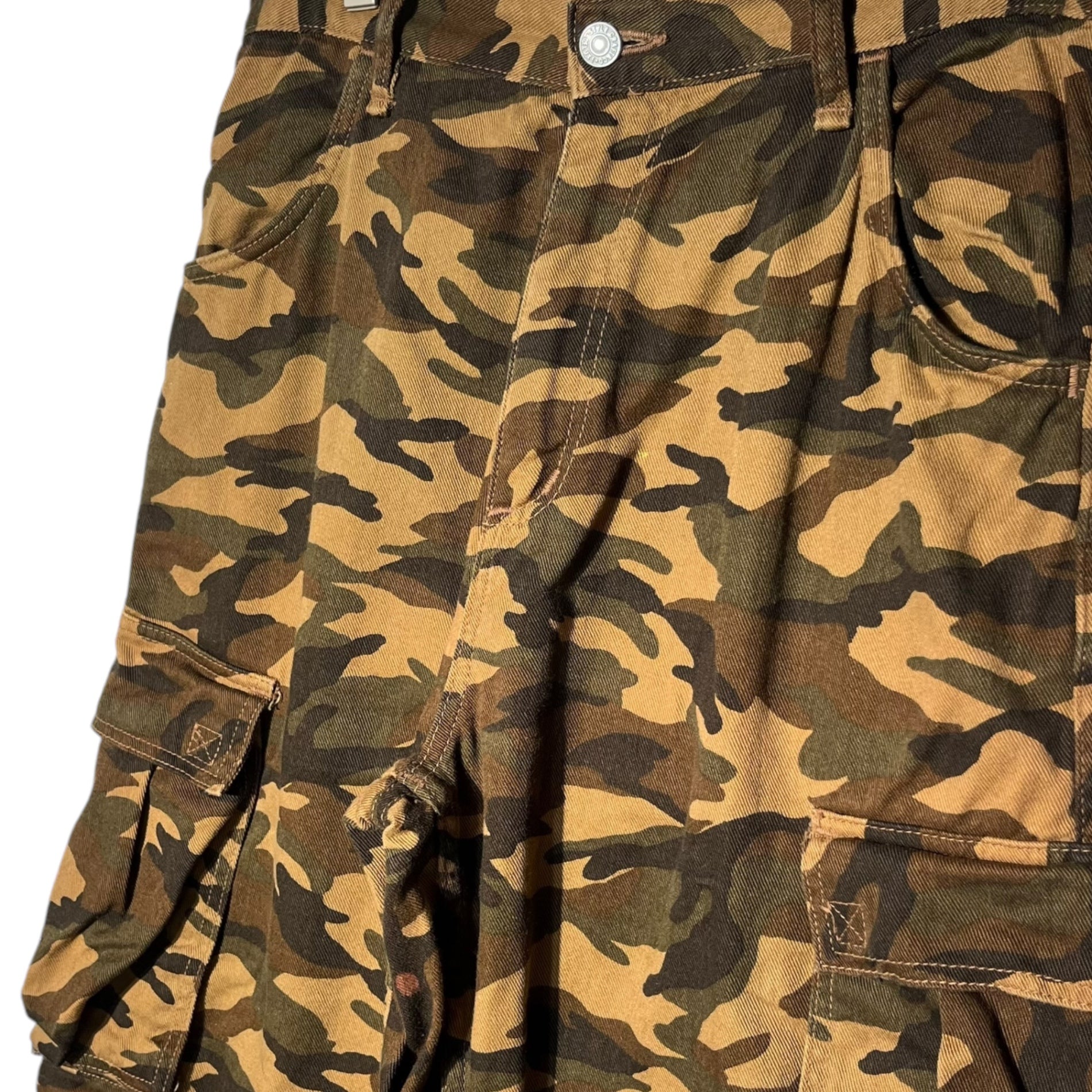 EVISU(エヴィス) Camo cargo pants カモフラ カーゴ パンツ 34×34 オリーブ