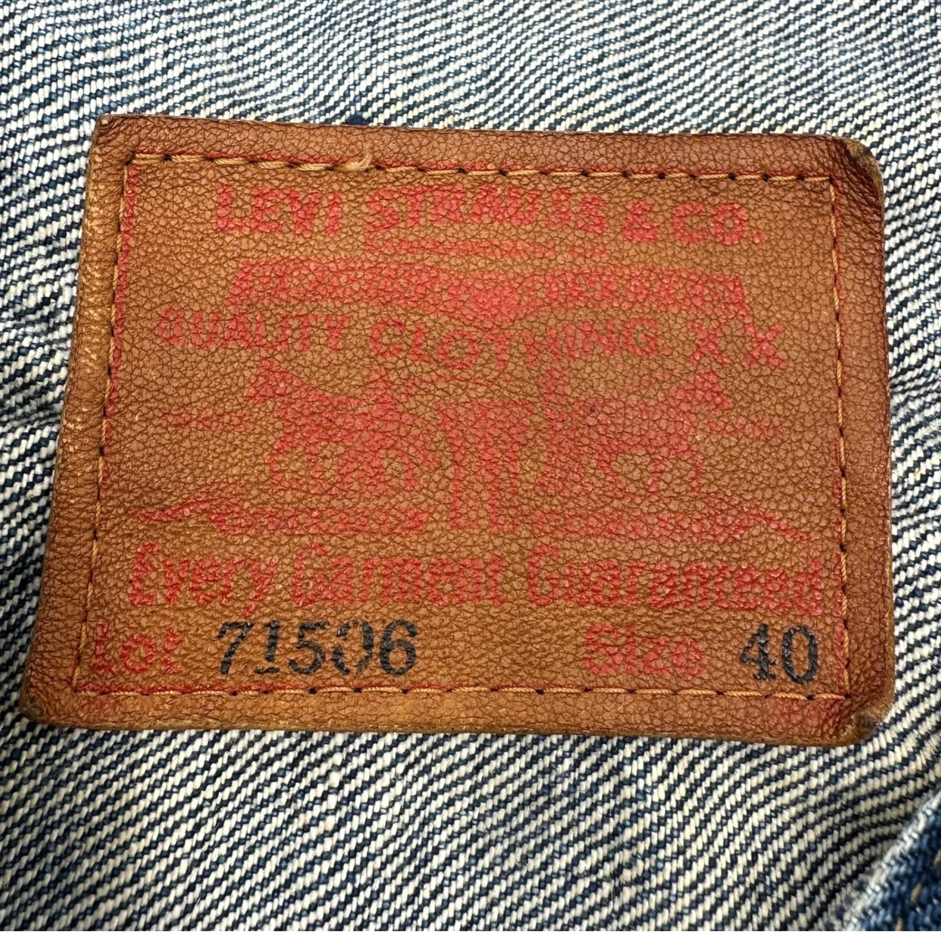Levi's(リーバイス) 90's 1st WW2 71506 XX 大戦モデル 復刻 デニム ジャケット 71506 XX 40 インディゴ 1993年製造 90年代 日本製 ヴィンテージ