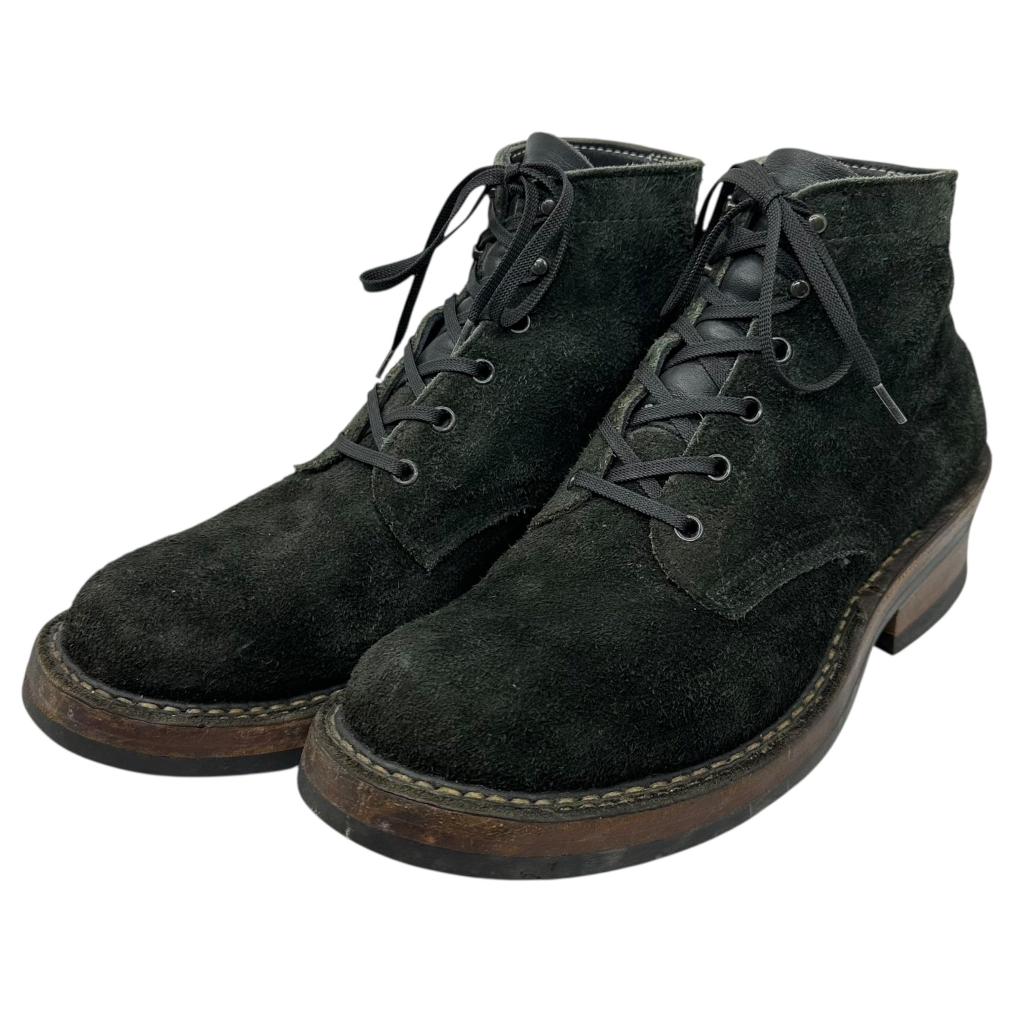 WHITE’S BOOTS(ホワイツブーツ) Semi-dress Lace-up Boots セミドレス レースアップ ブーツ スウェード スエード 9 1/2 E(27.5~28.0cm程度) ブラック スウェード × レザー コンビ