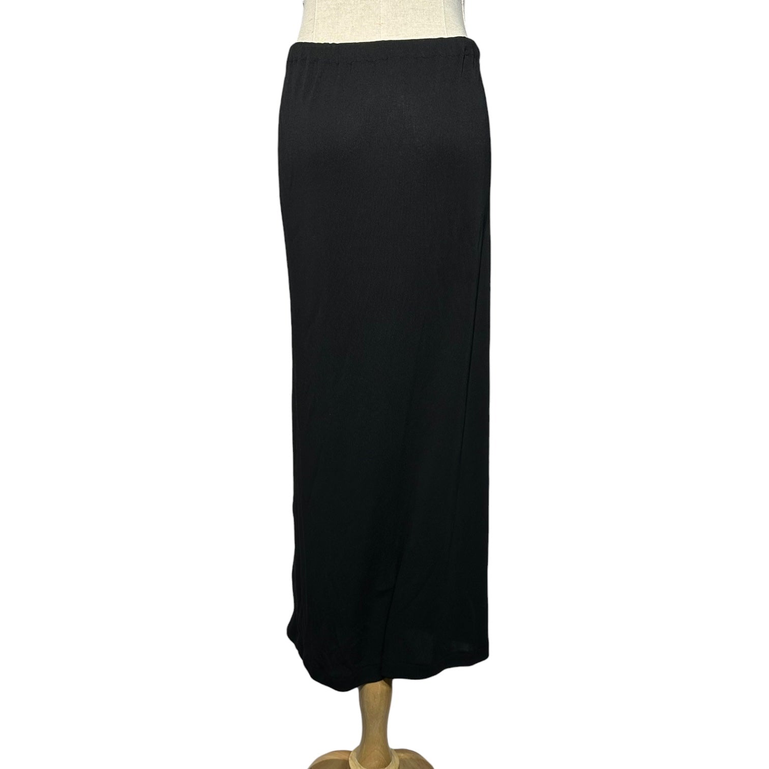 Y's(ワイズ) Side-Zip Tight Long Skirt サイドジップ タイト ロング スカート YL-T65-906 表記無(FREE) ブラック ウエストゴム ストレッチ